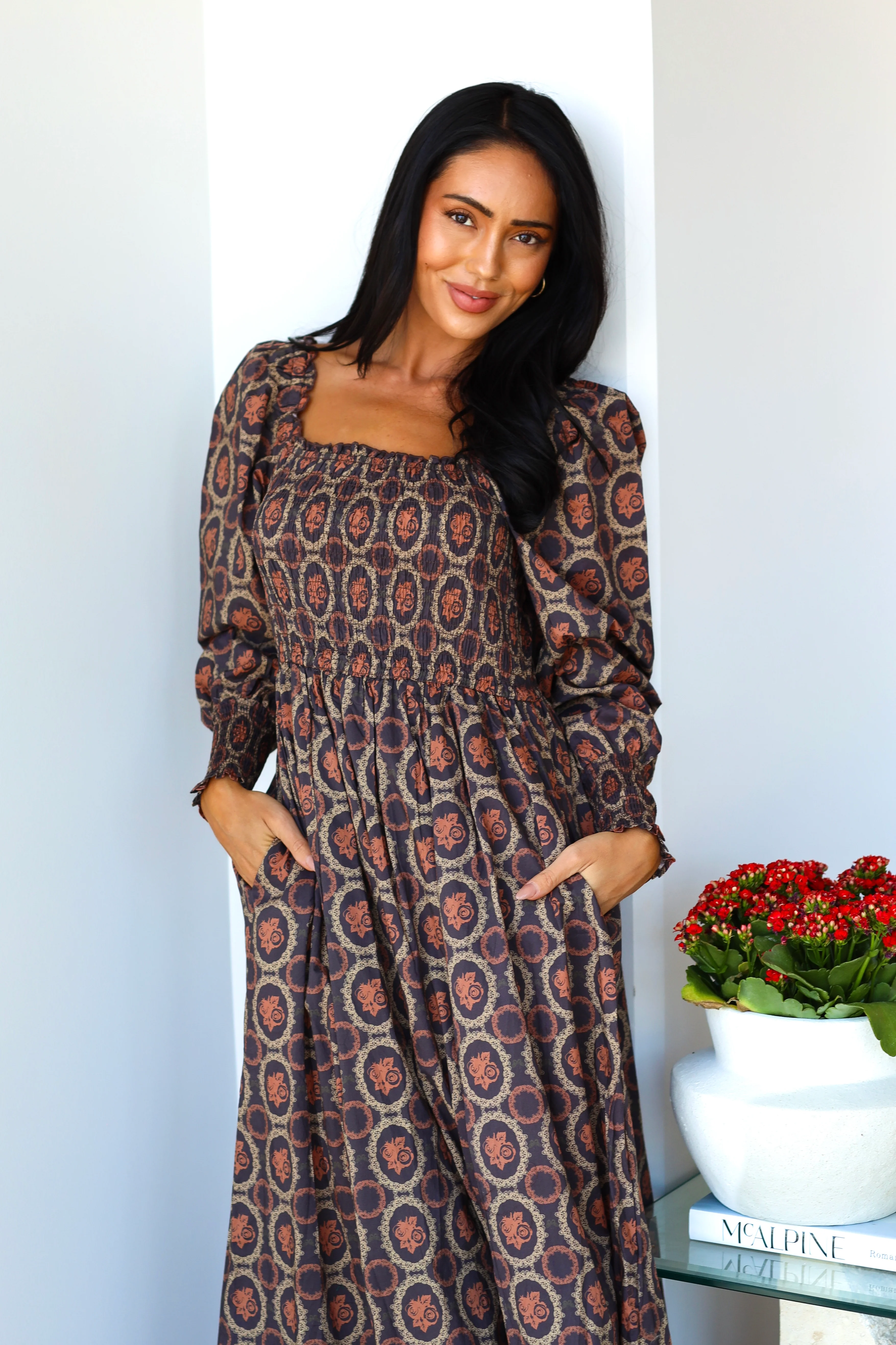 The Cami Umber Rust Dresses - XNAUWBI