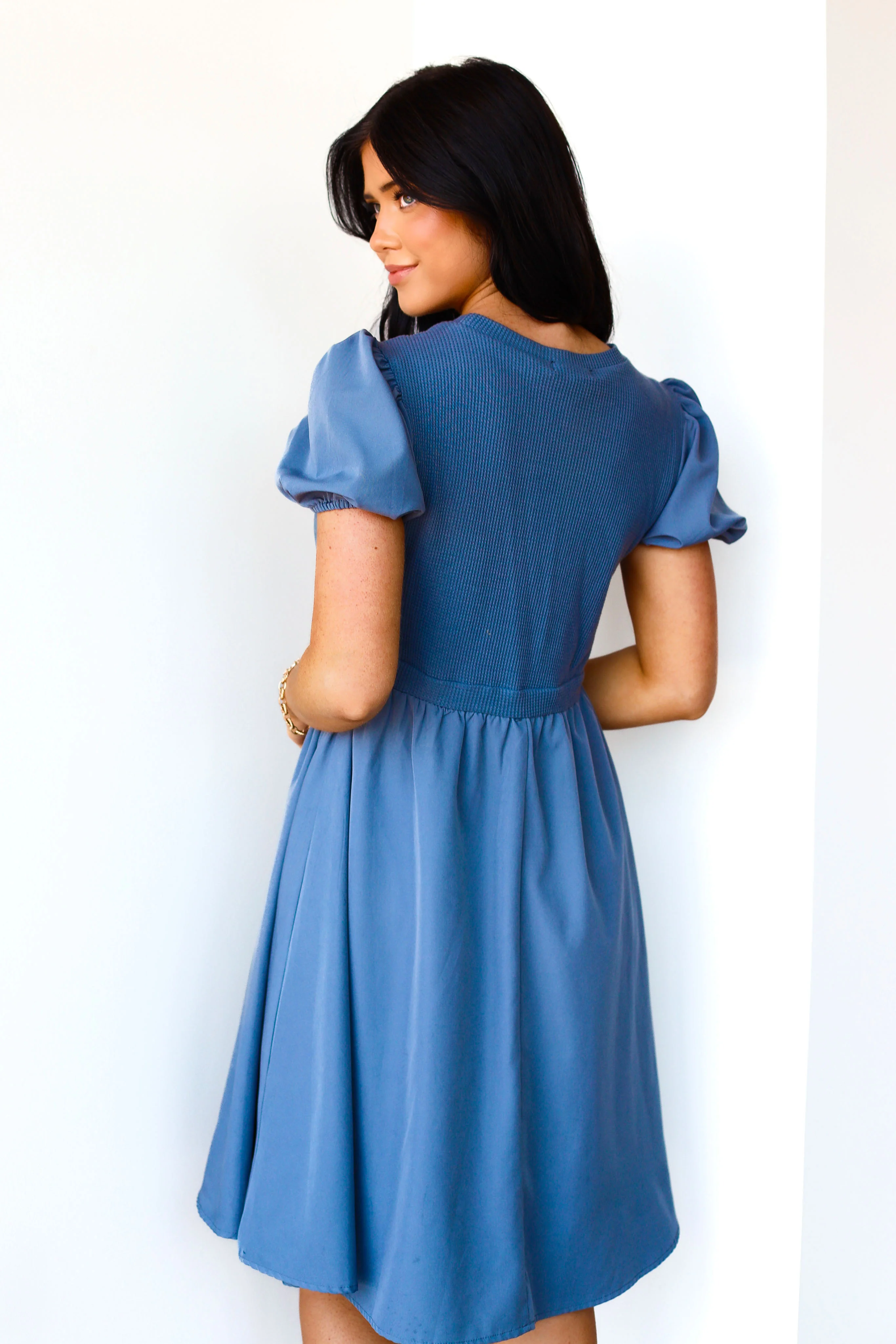 The Ophelia Cornflower Blue Dresses - XNAUWBI