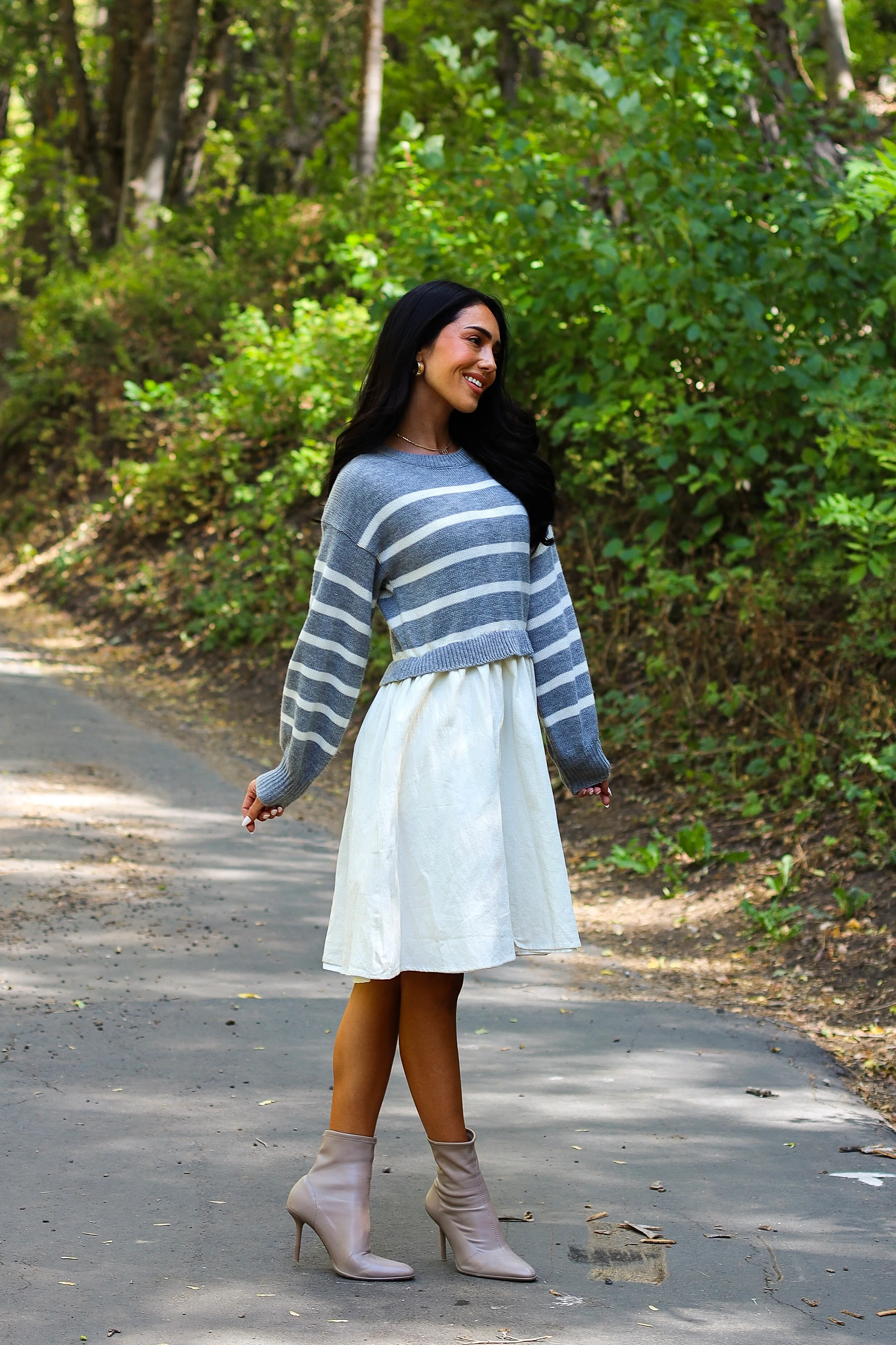 The Cameron Light Grey Dresses - XNAUWBI