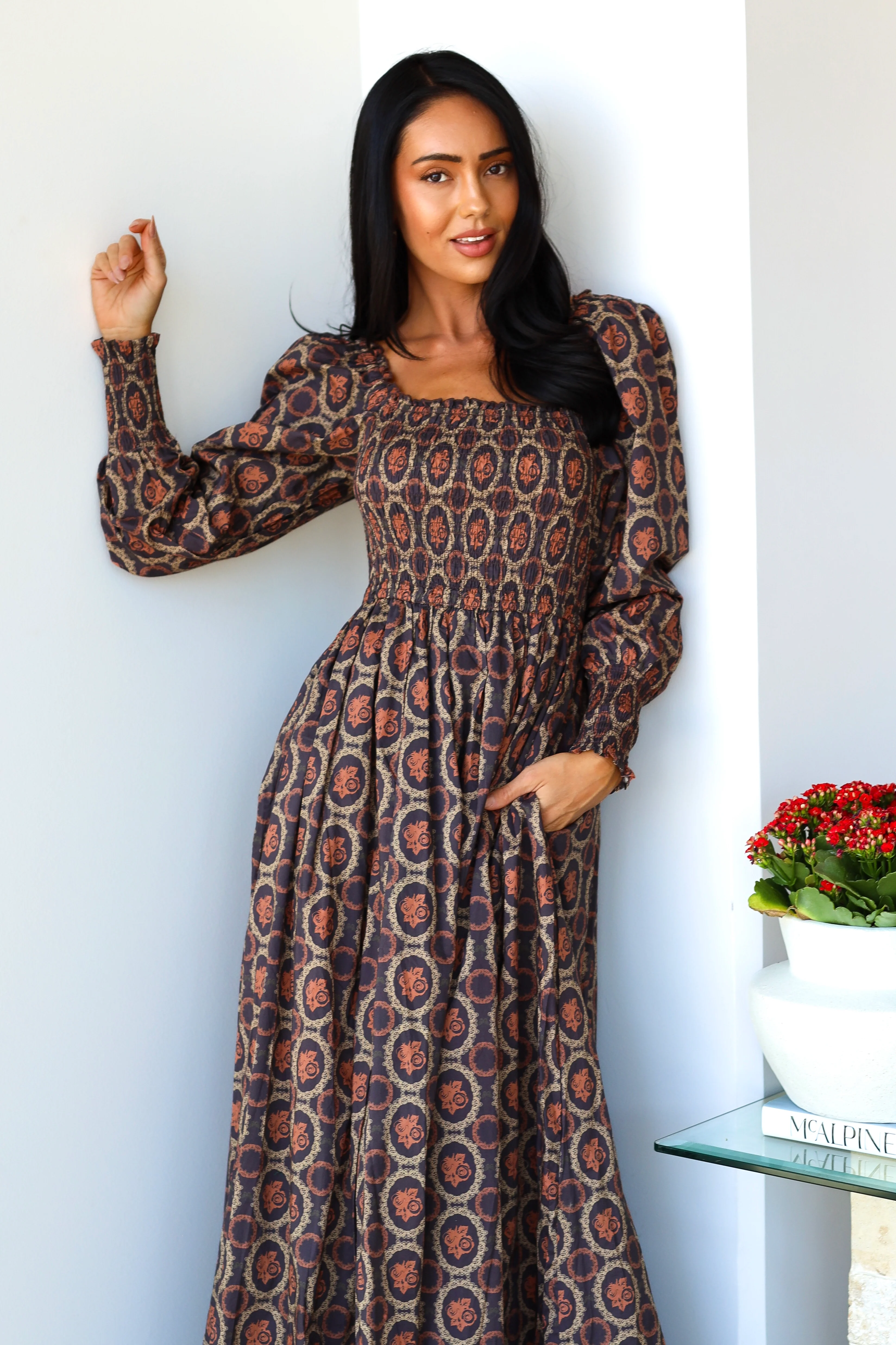 The Cami Umber Rust Dresses - XNAUWBI