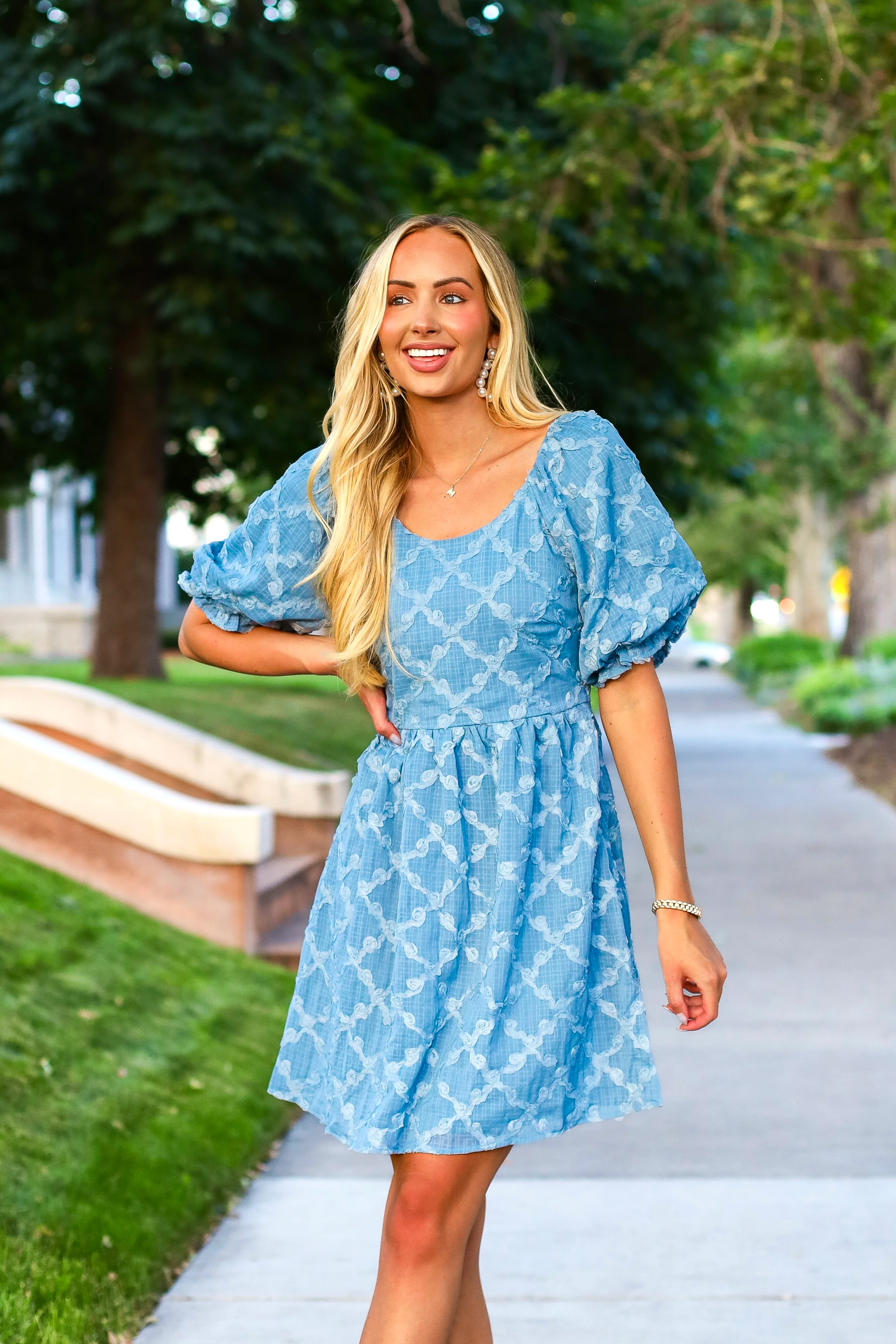 The Selma Stonewashed Blue Dresses - XNAUWBI