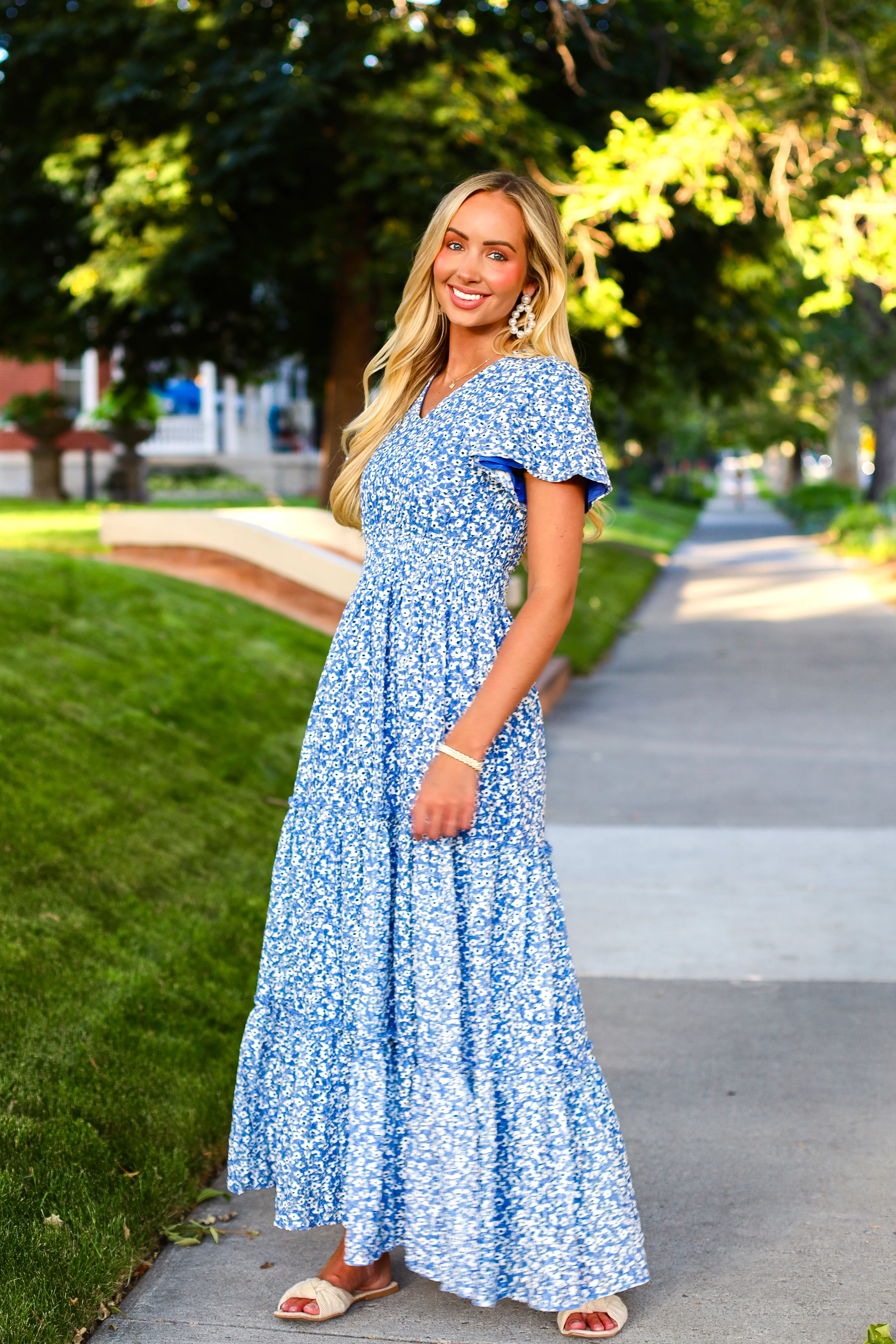 The Eden Chambray Mist Dresses - XNAUWBI
