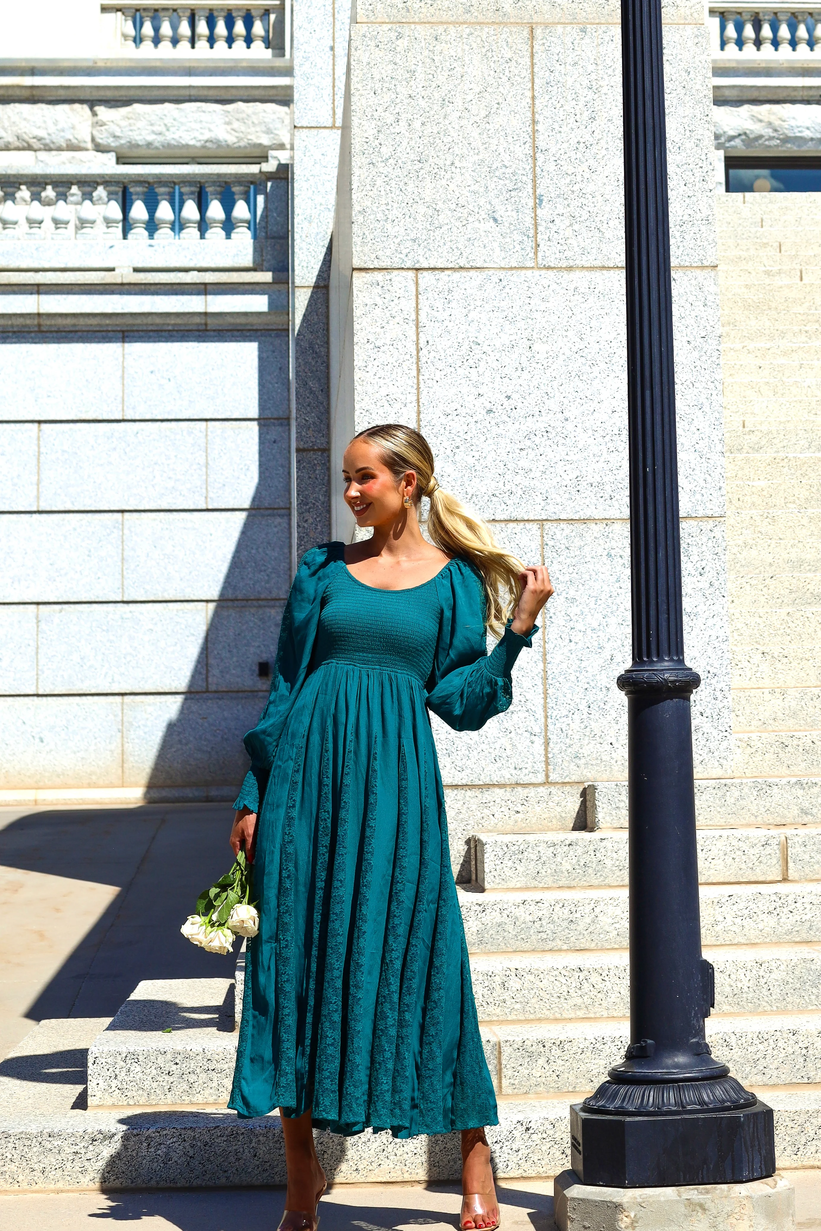 The Brenet Dark Jewel Teal Dresses - XNAUWBI