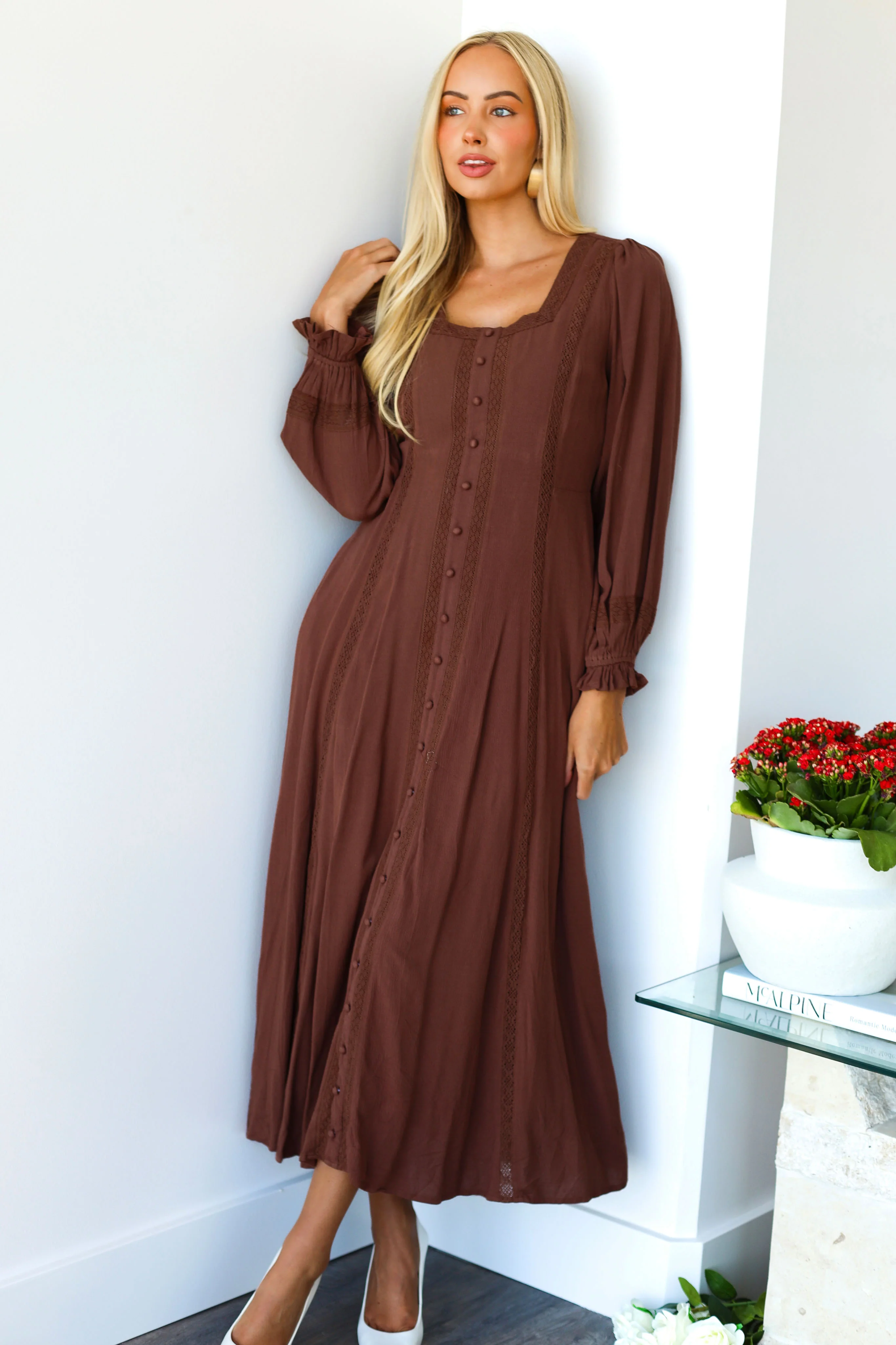 The Brett Chocolate Dresses - XNAUWBI