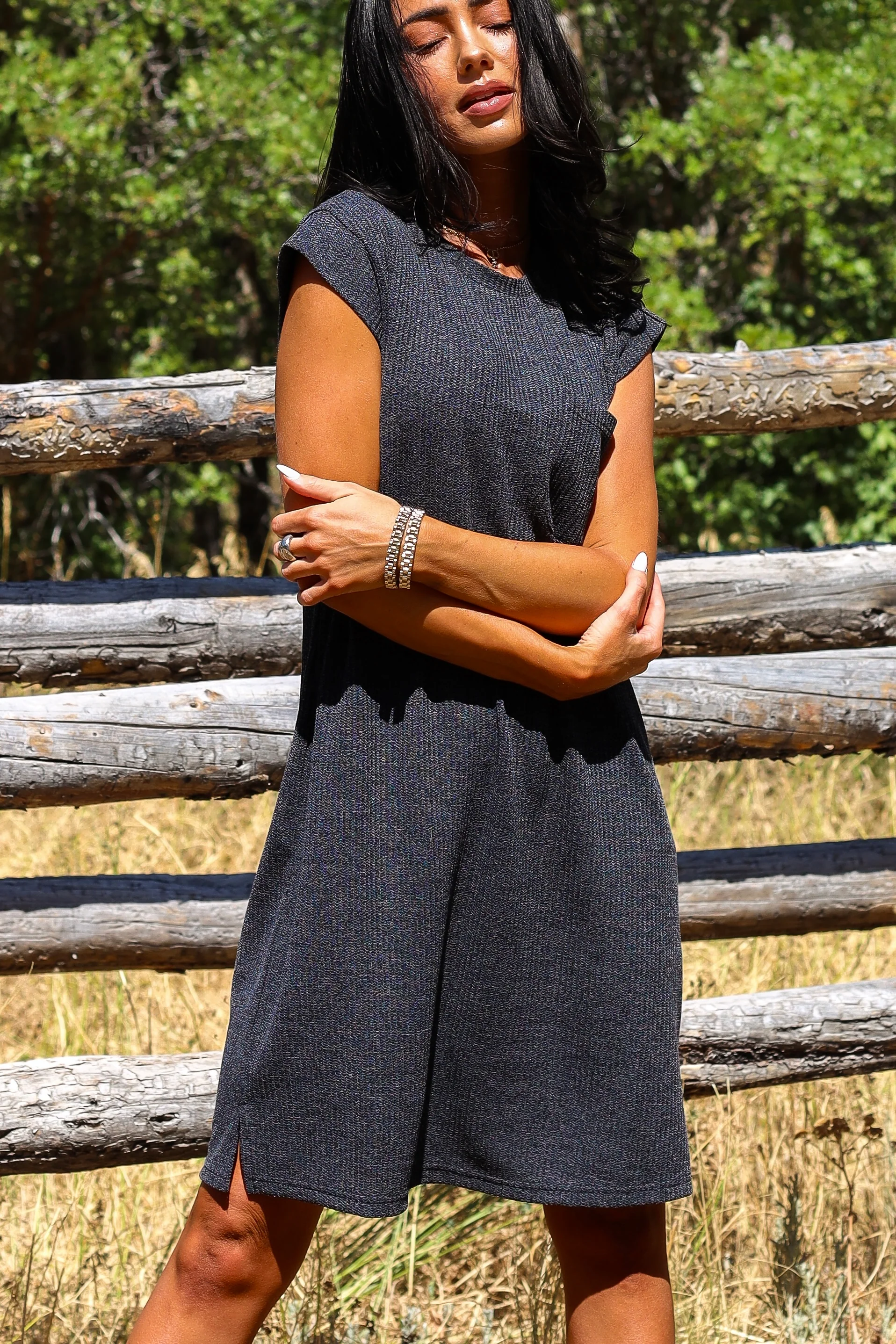 The Vivi Charcoal Dresses - XNAUWBI