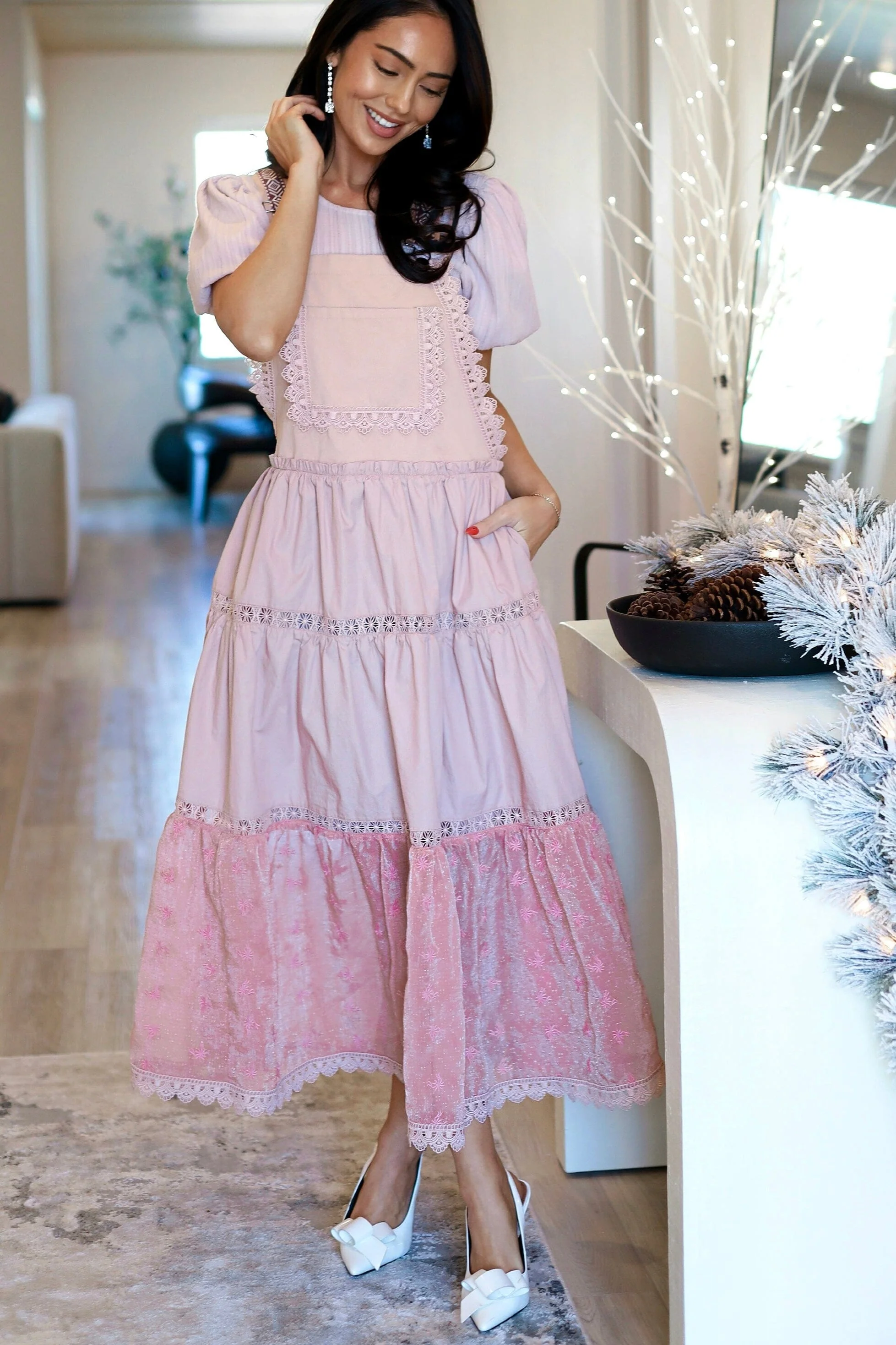 The Emerie Dusty Pink Dresses - XNAUWBI