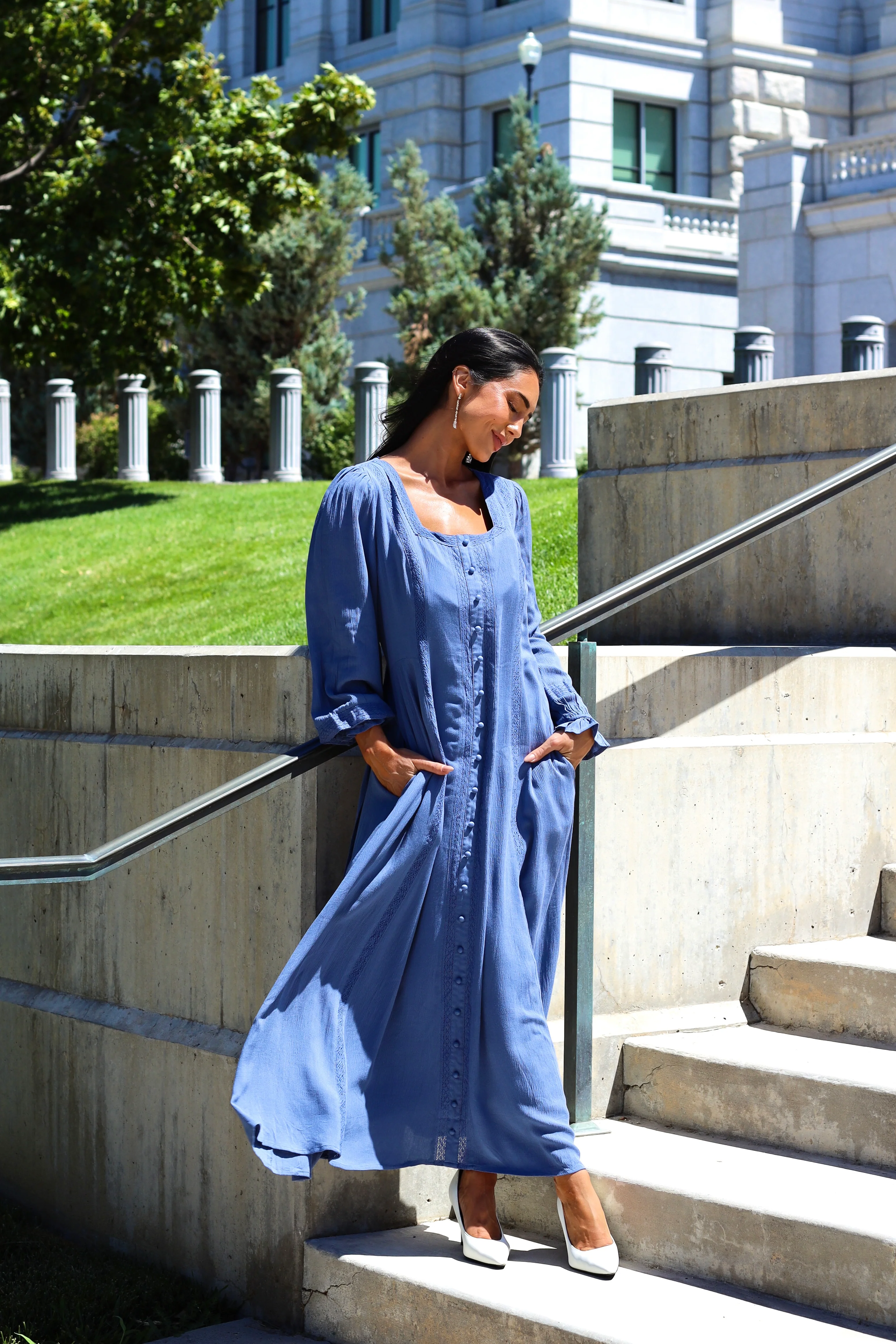 The Brett Elemental Blue Dresses - XNAUWBI