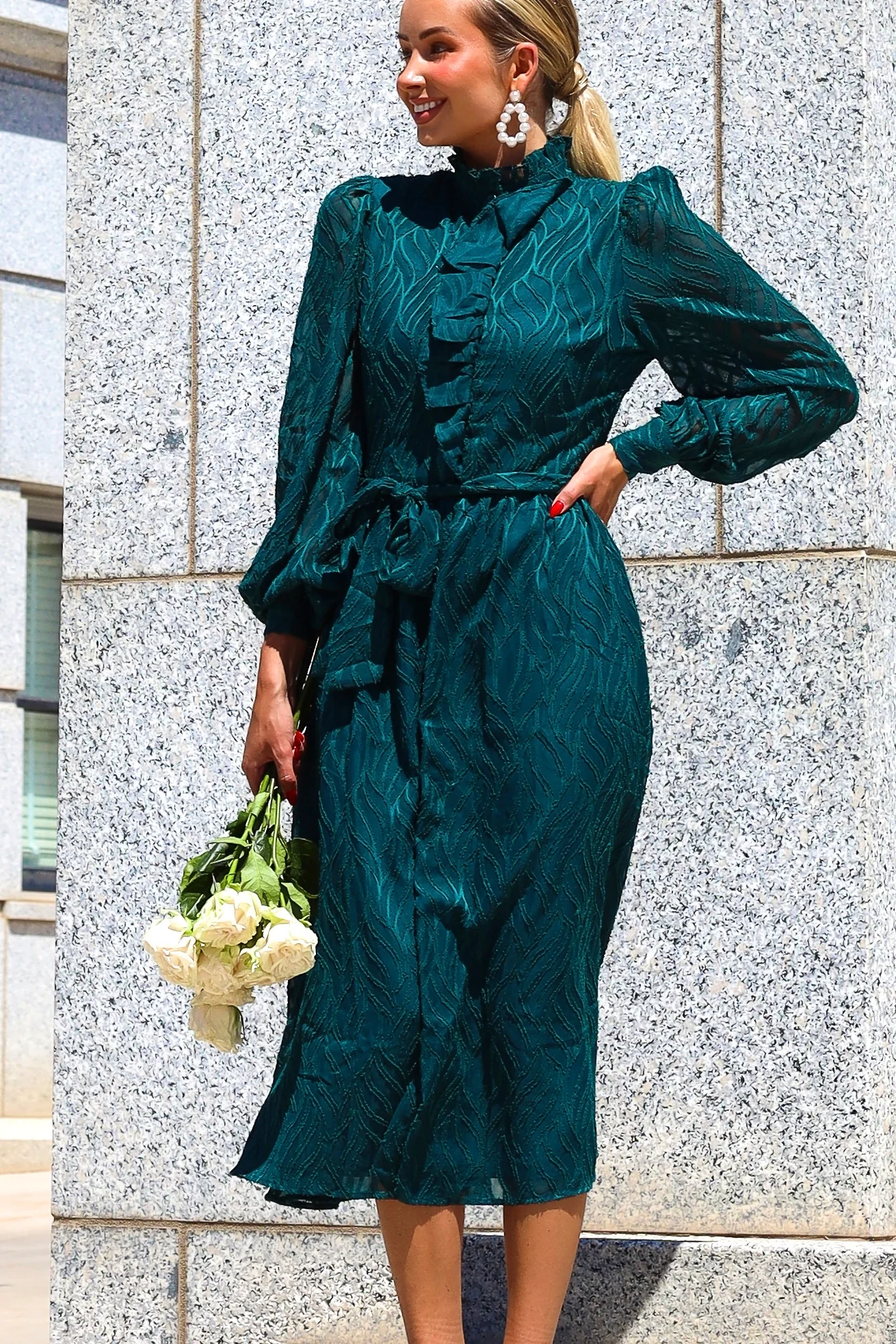 The Sandee Emerald Dresses - XNAUWBI