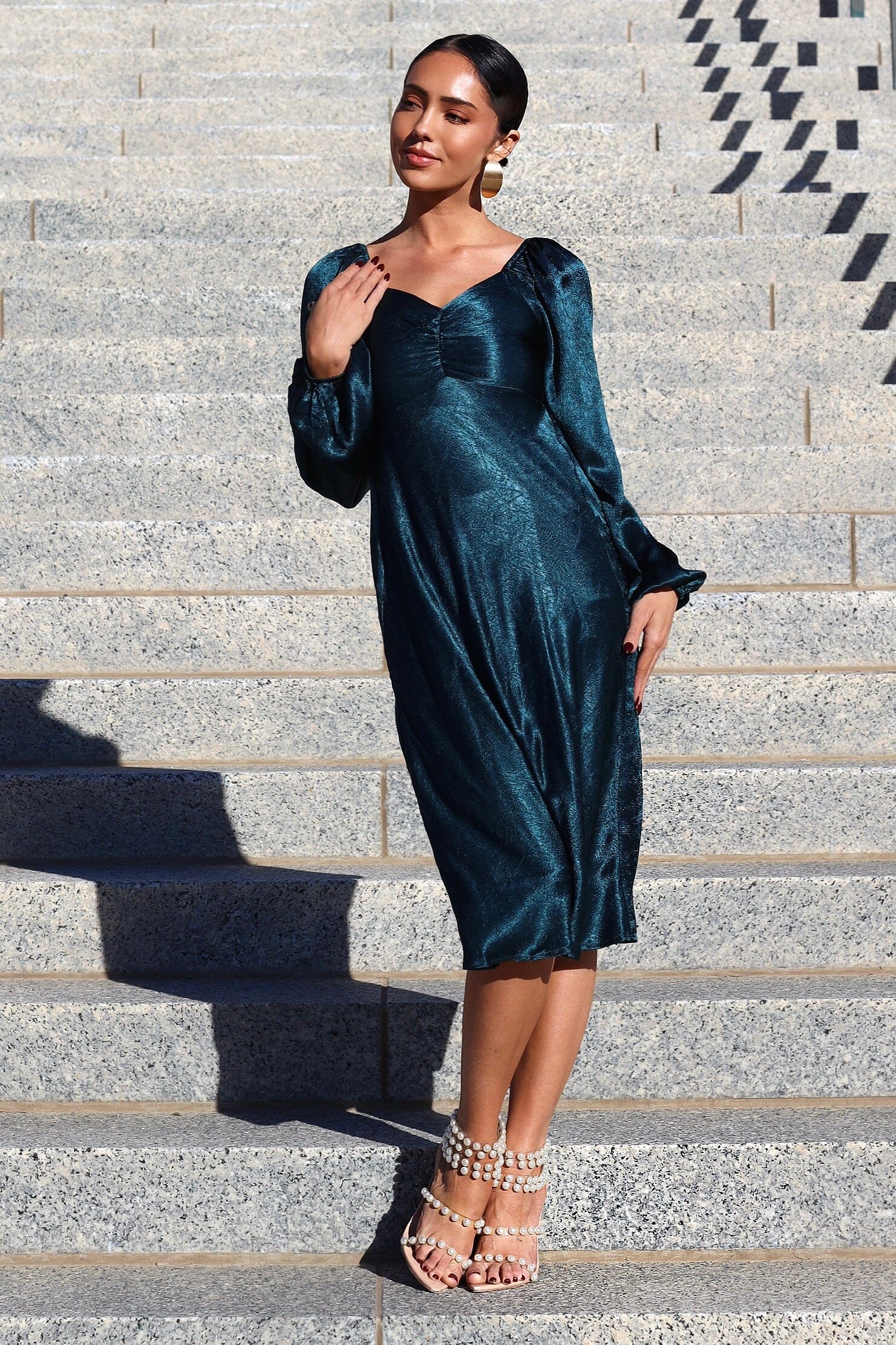The Nellie Evergreen Dresses - XNAUWBI