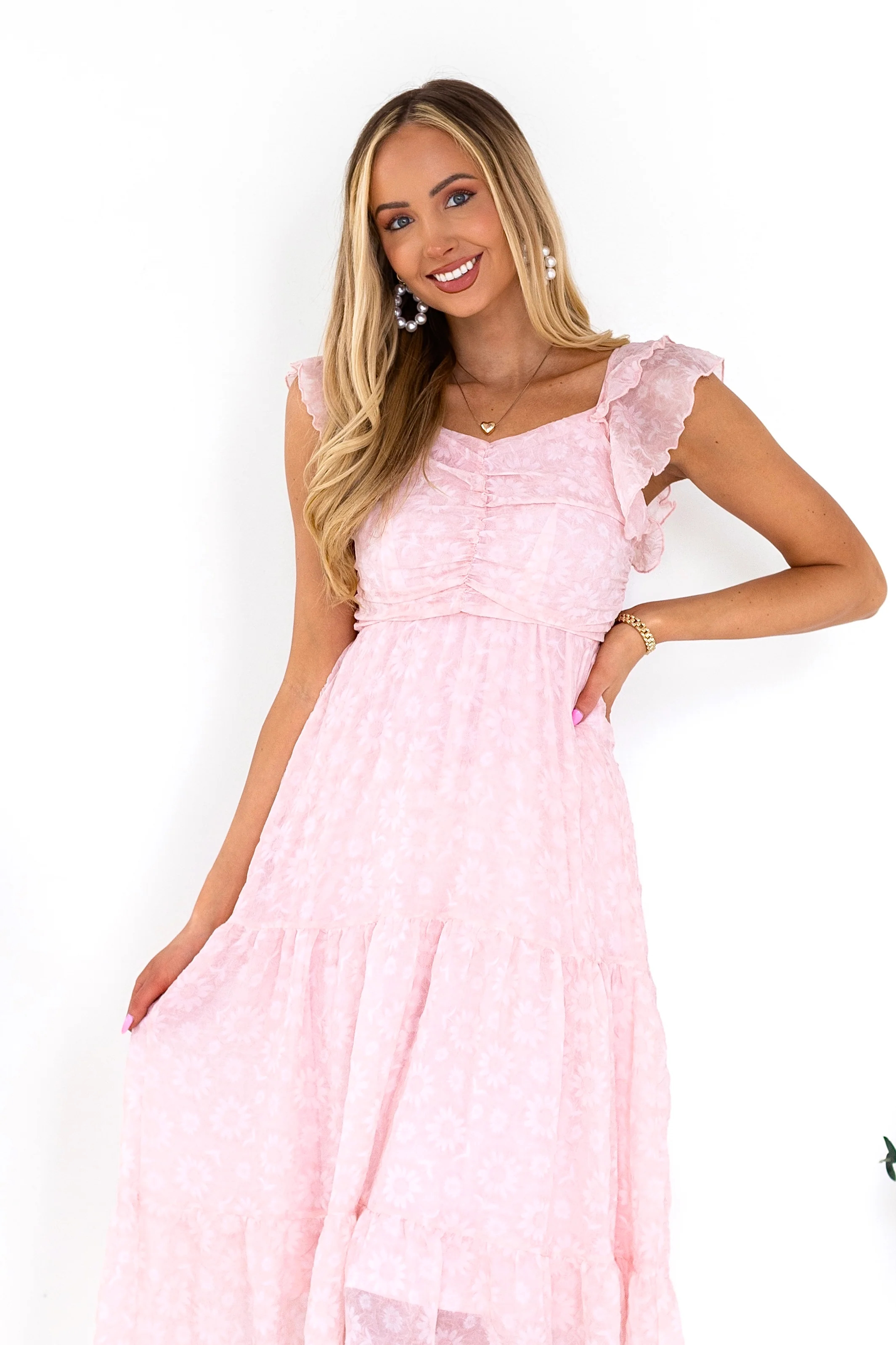 The Carrie Delicate Pink Dresses - XNAUWBI