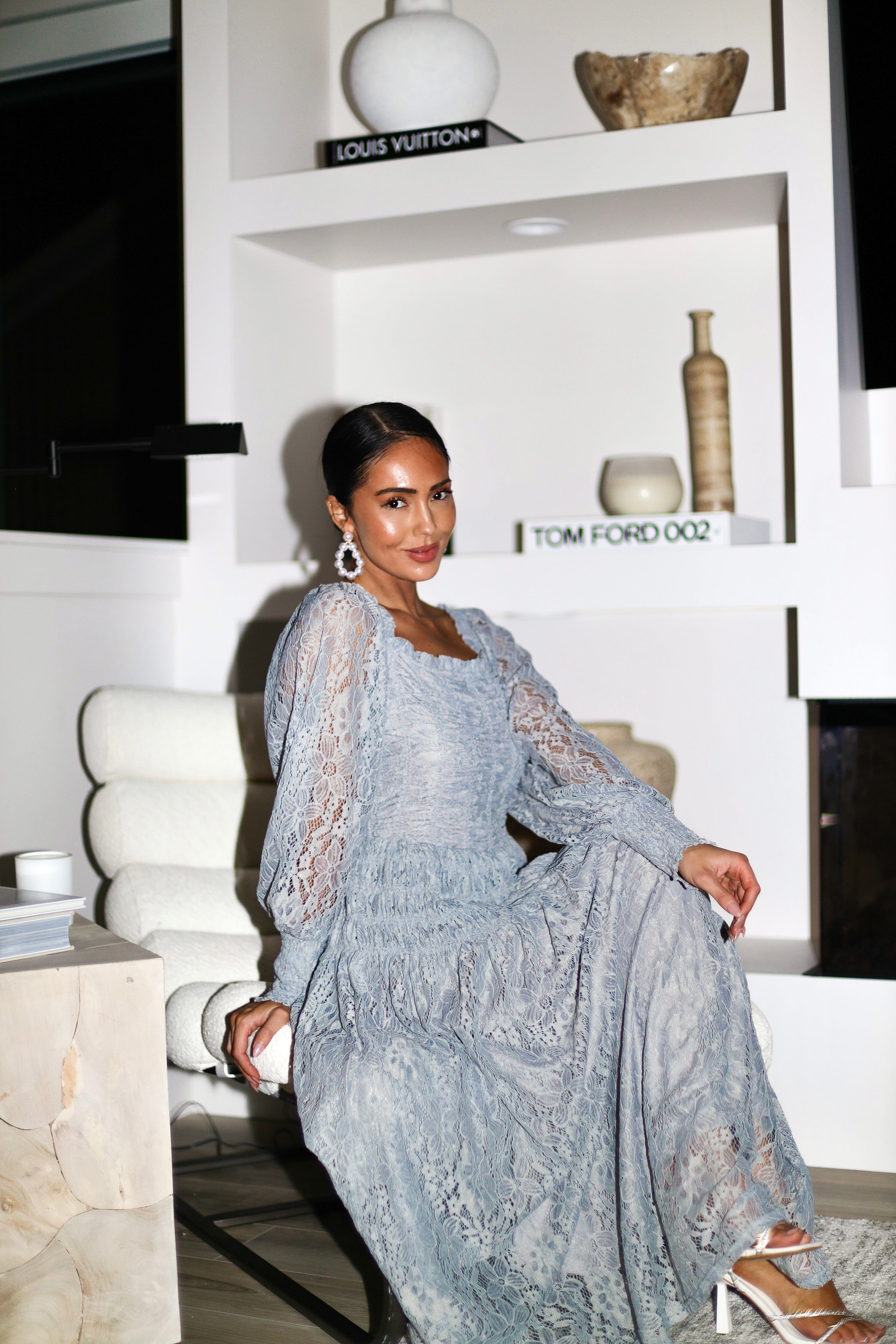 The Connie Grey Lace Dresses - XNAUWBI