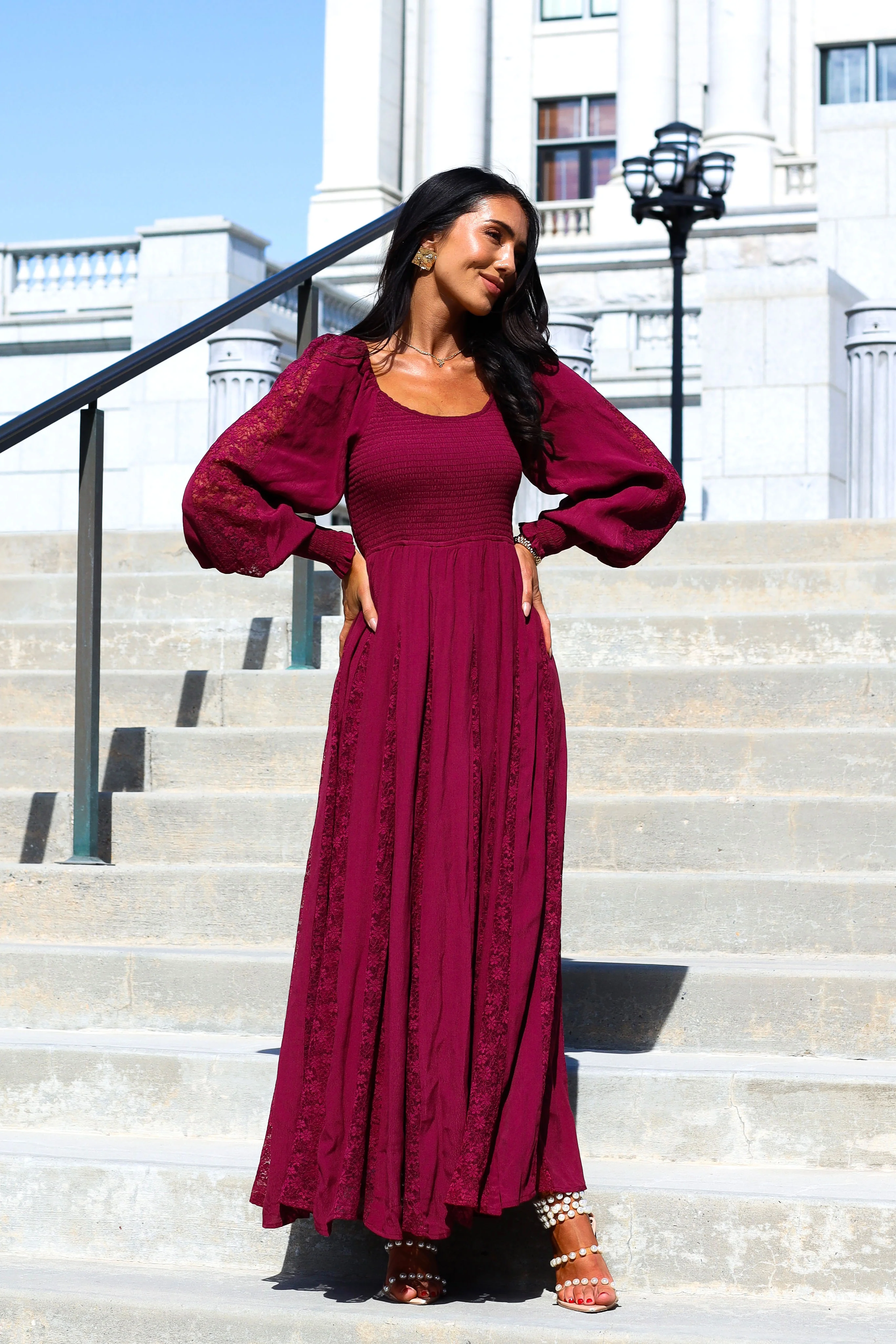 The Brenet Cherry Lacquer Dresses - XNAUWBI