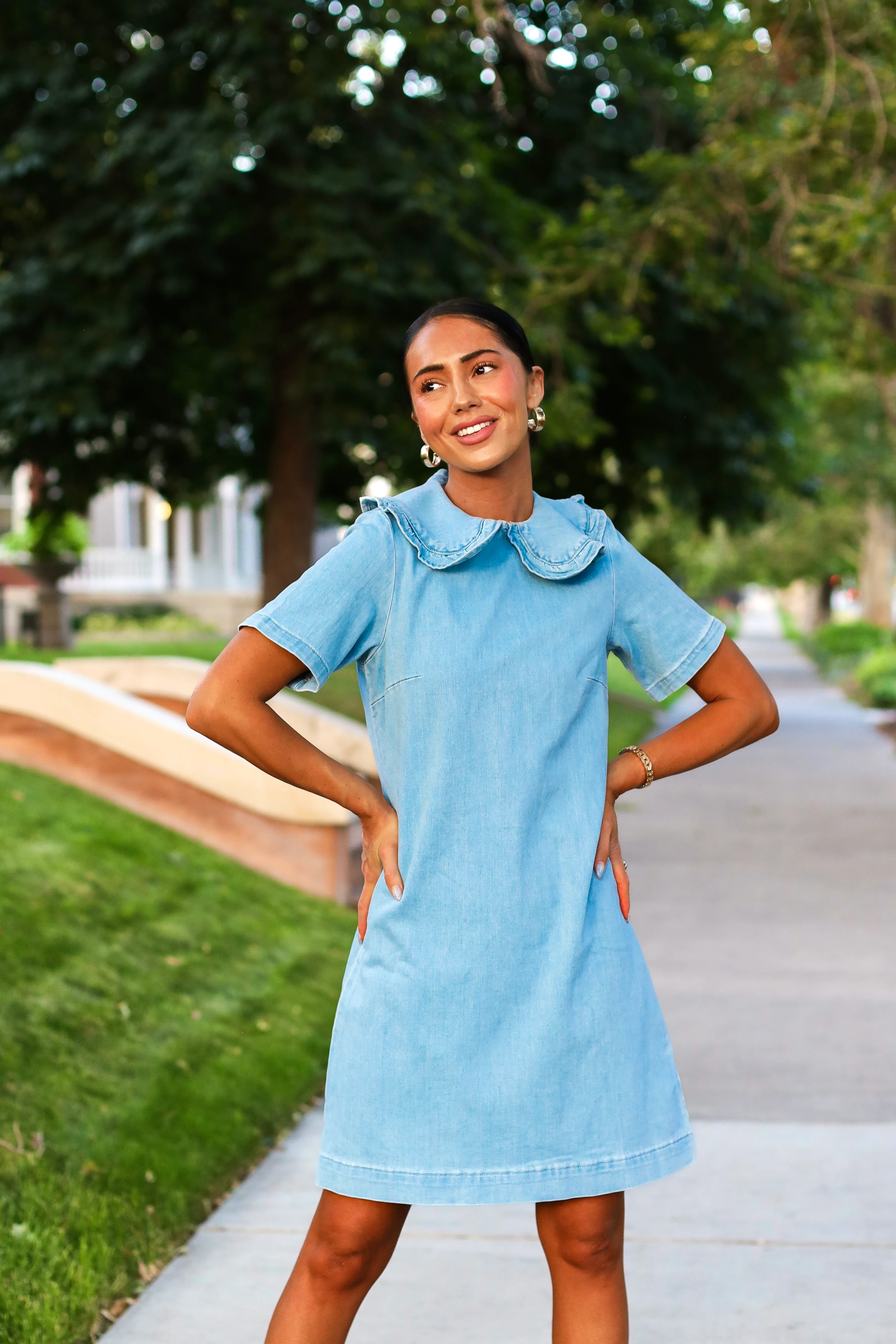 The Jada Light Wash Dresses - XNAUWBI