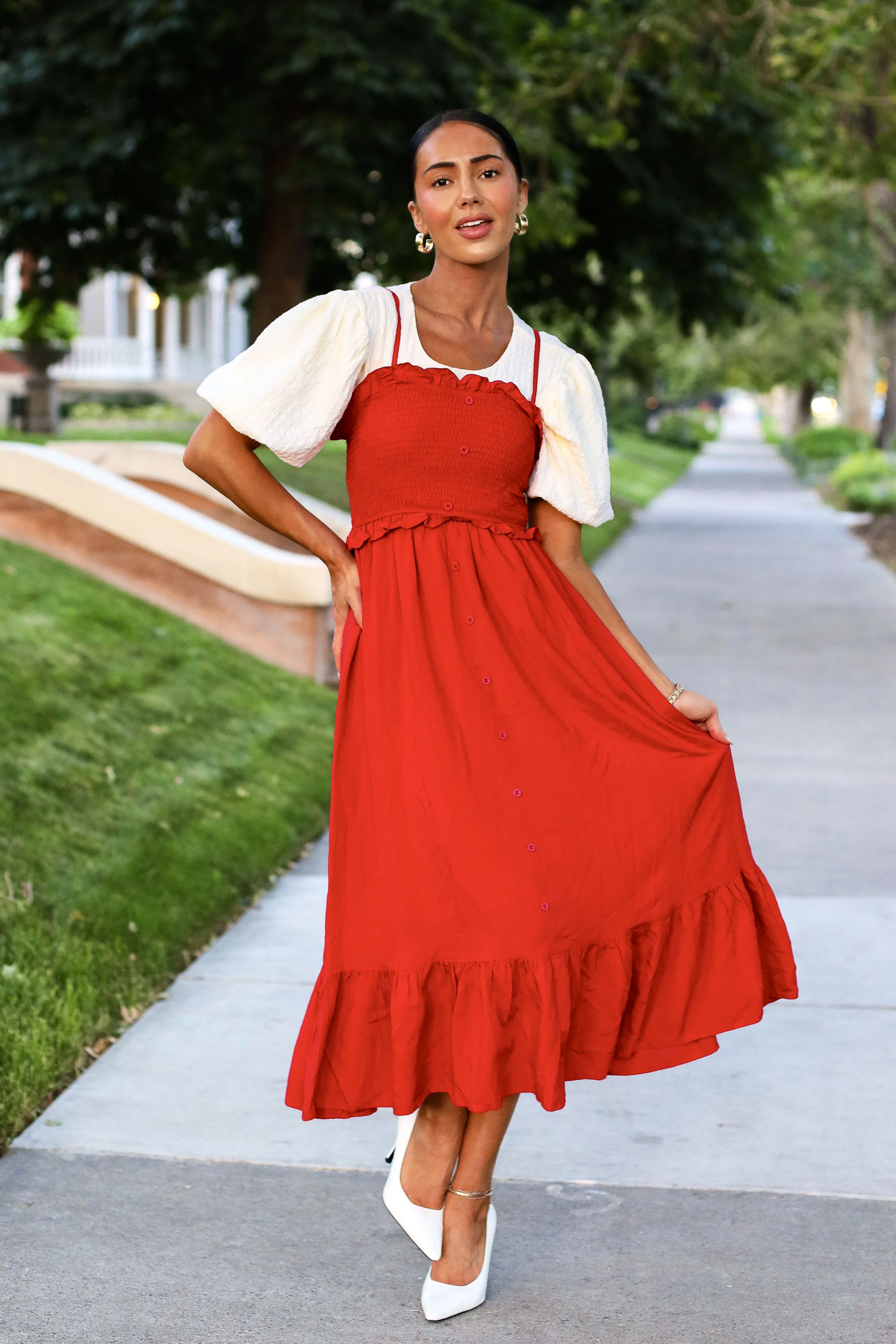 The Jones Berry Red Dresses - XNAUWBI