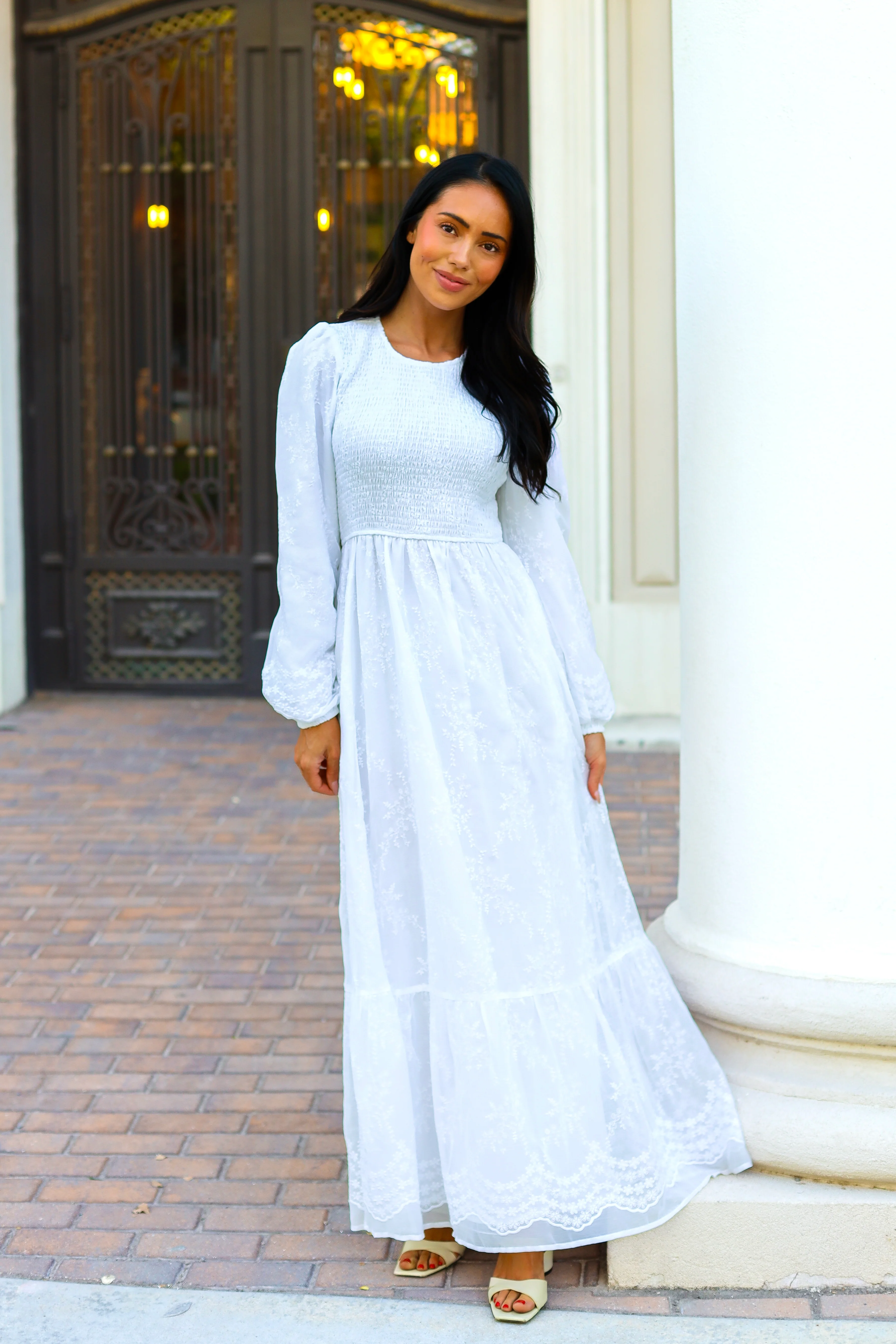 The Memrie Pure White Dresses - XNAUWBI