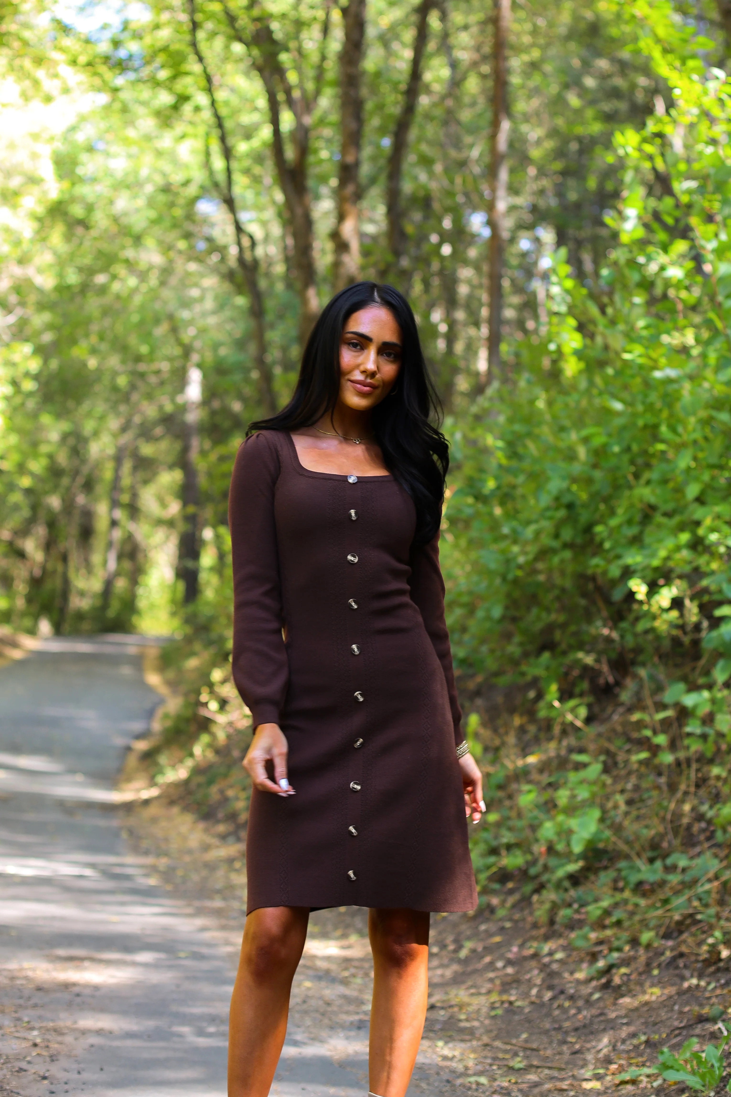 The Jodi Walnut Dresses - XNAUWBI