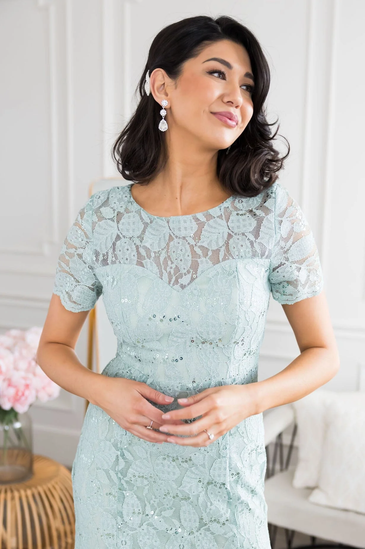 The Jasmine Pastel Sage Dresses - XNAUWBI