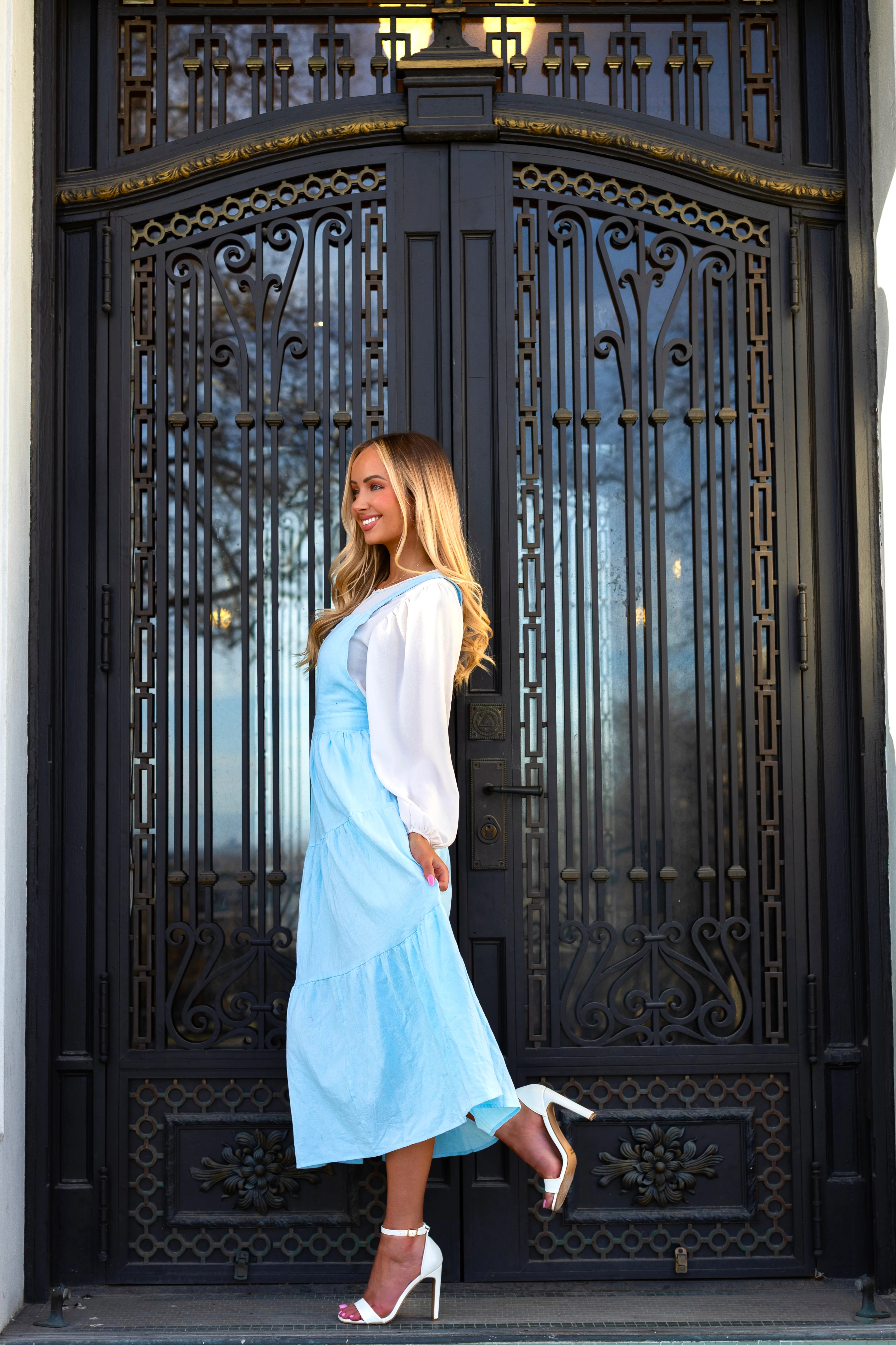 The Camdyn Pastel Blue Dresses - XNAUWBI
