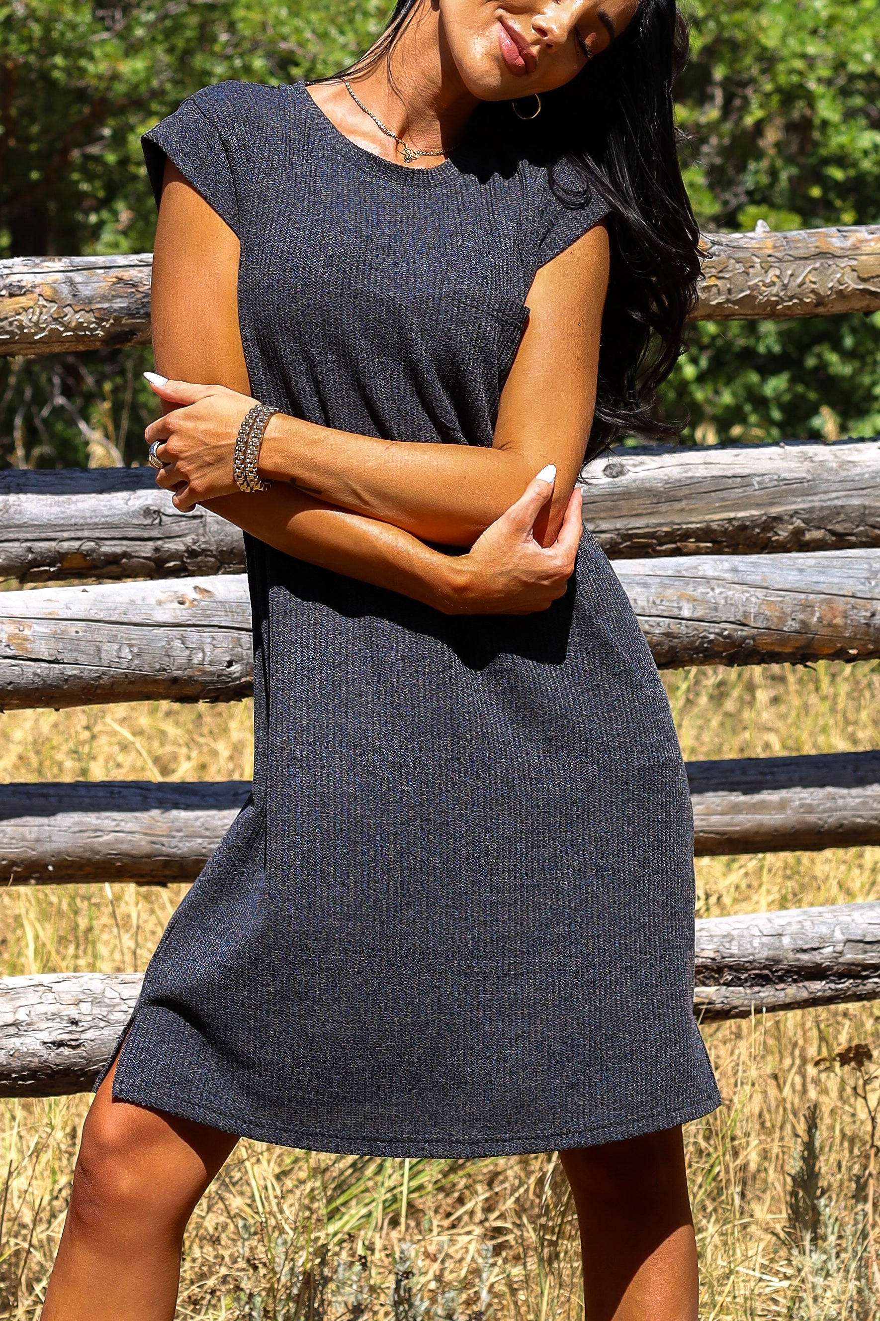 The Vivi Charcoal Dresses - XNAUWBI
