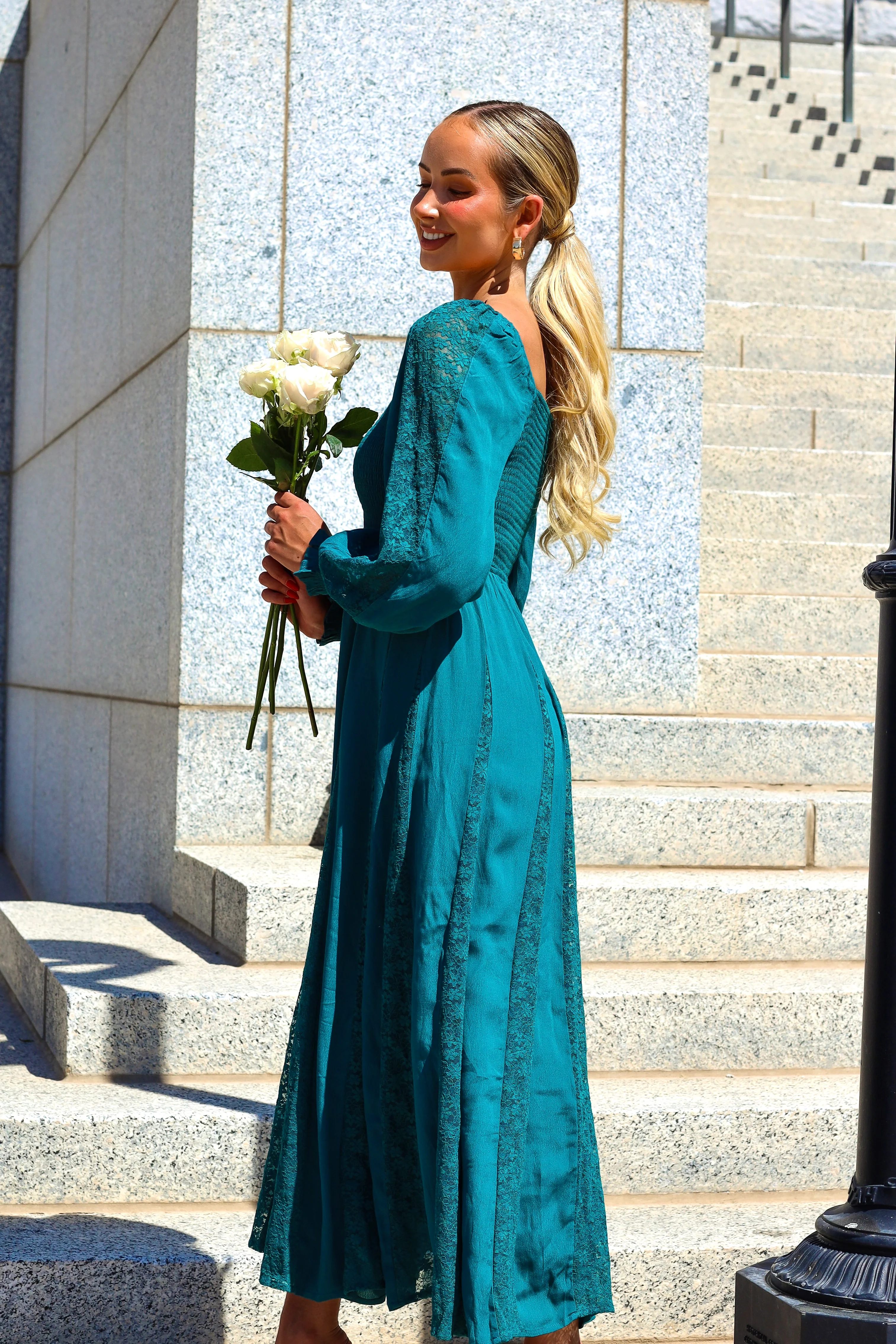 The Brenet Dark Jewel Teal Dresses - XNAUWBI