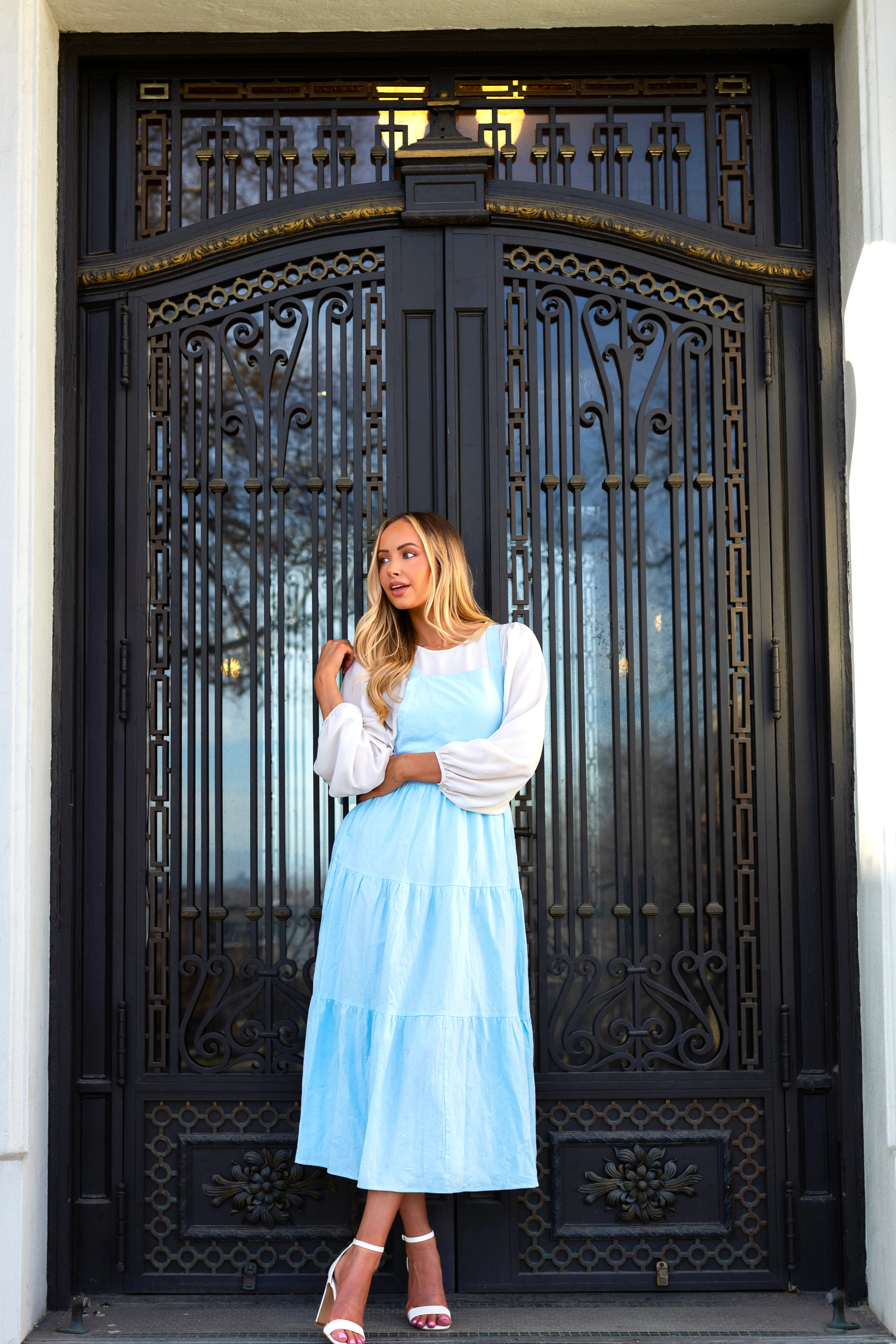 The Camdyn Pastel Blue Dresses - XNAUWBI