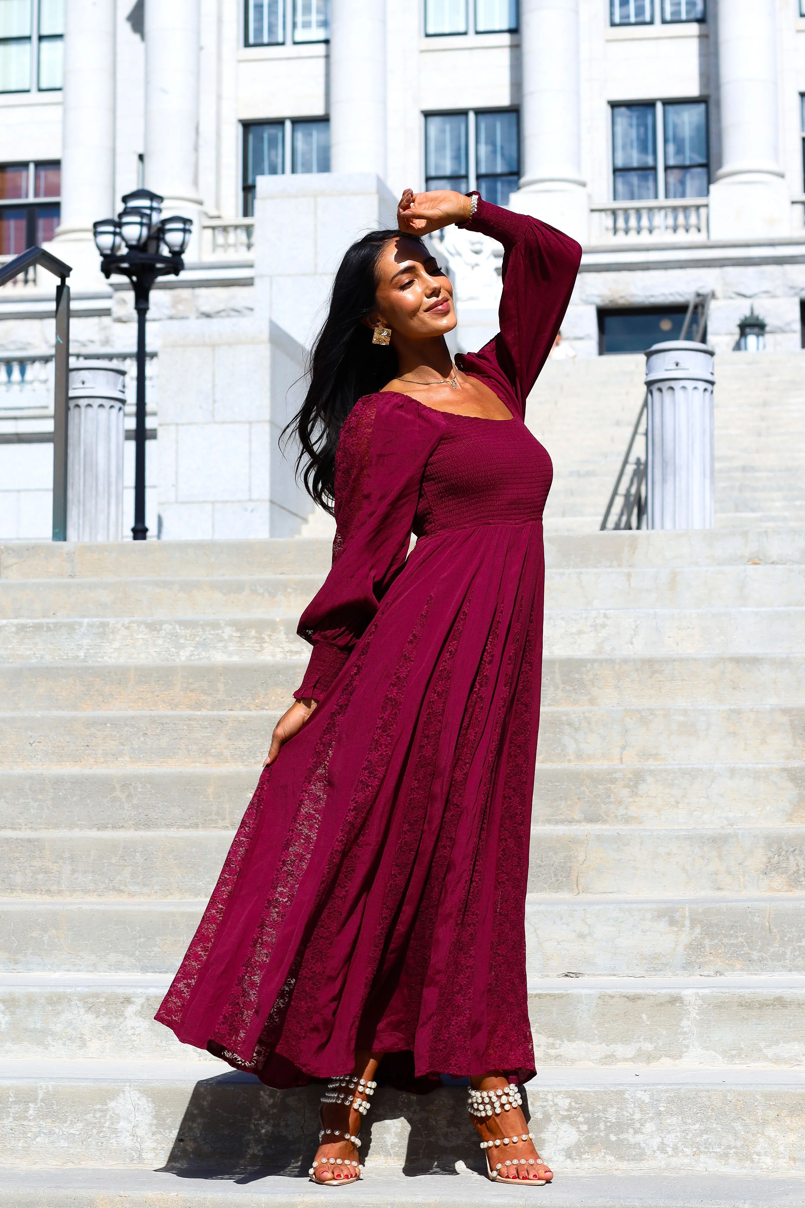 The Brenet Cherry Lacquer Dresses - XNAUWBI