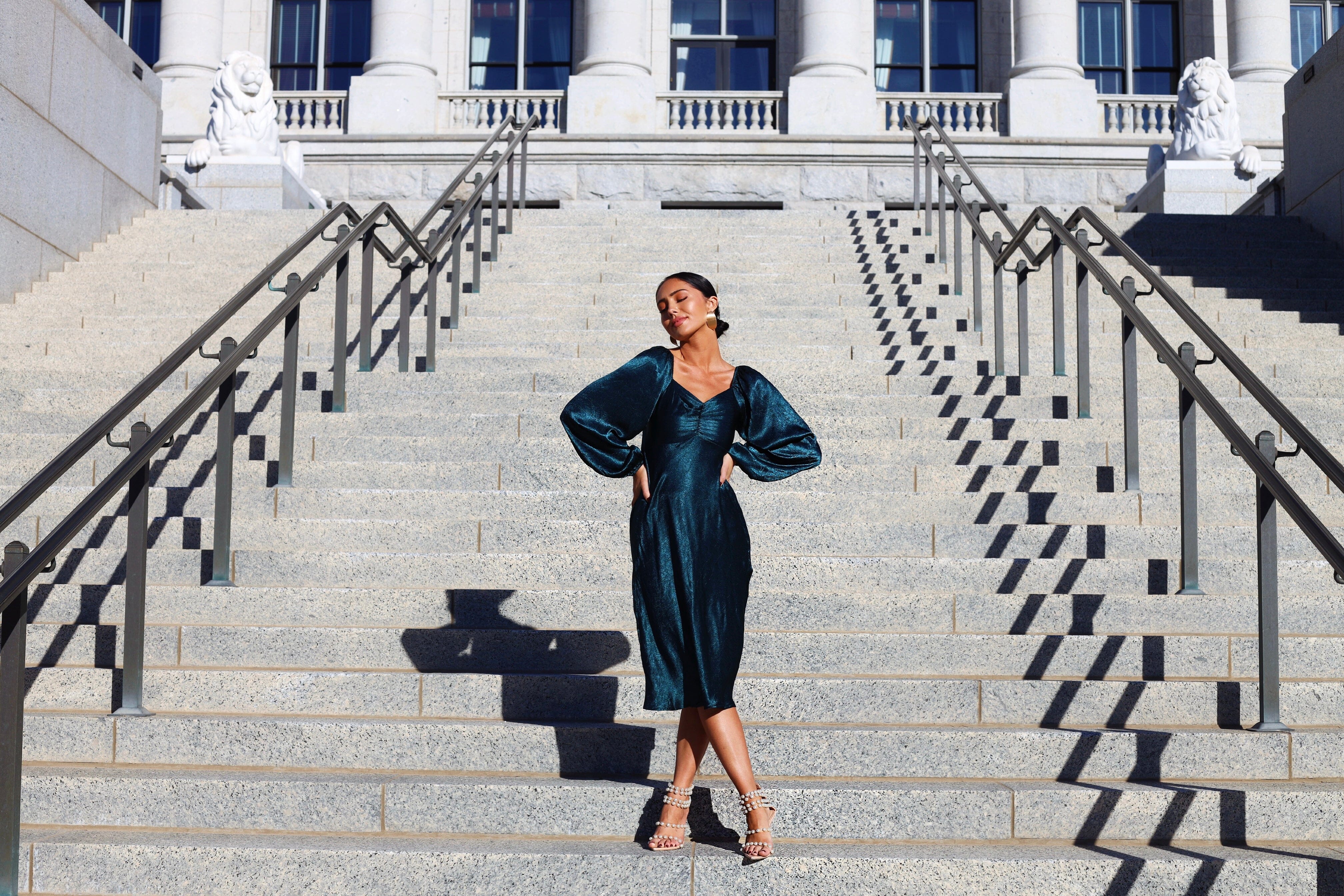 The Nellie Evergreen Dresses - XNAUWBI