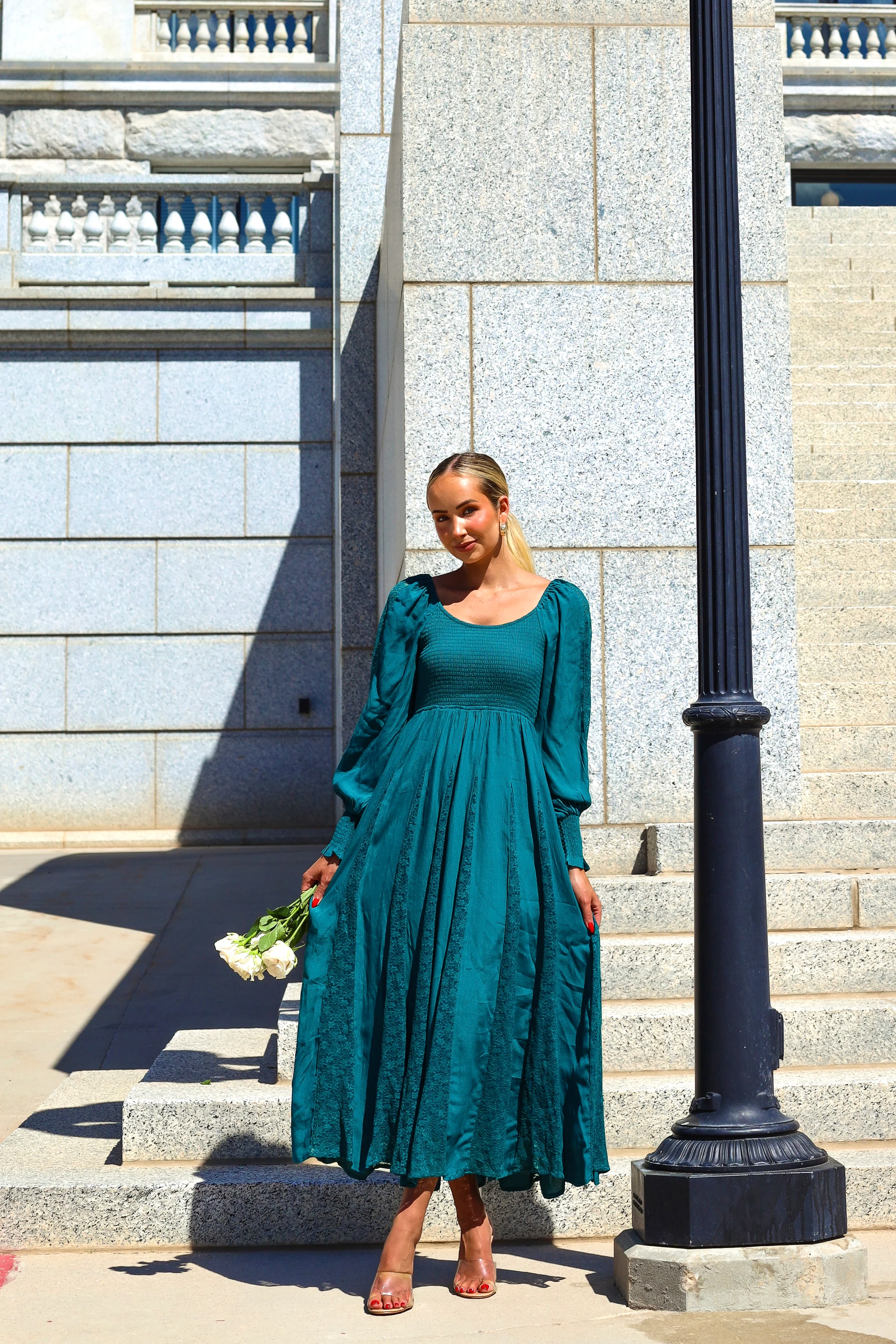The Brenet Dark Jewel Teal Dresses - XNAUWBI