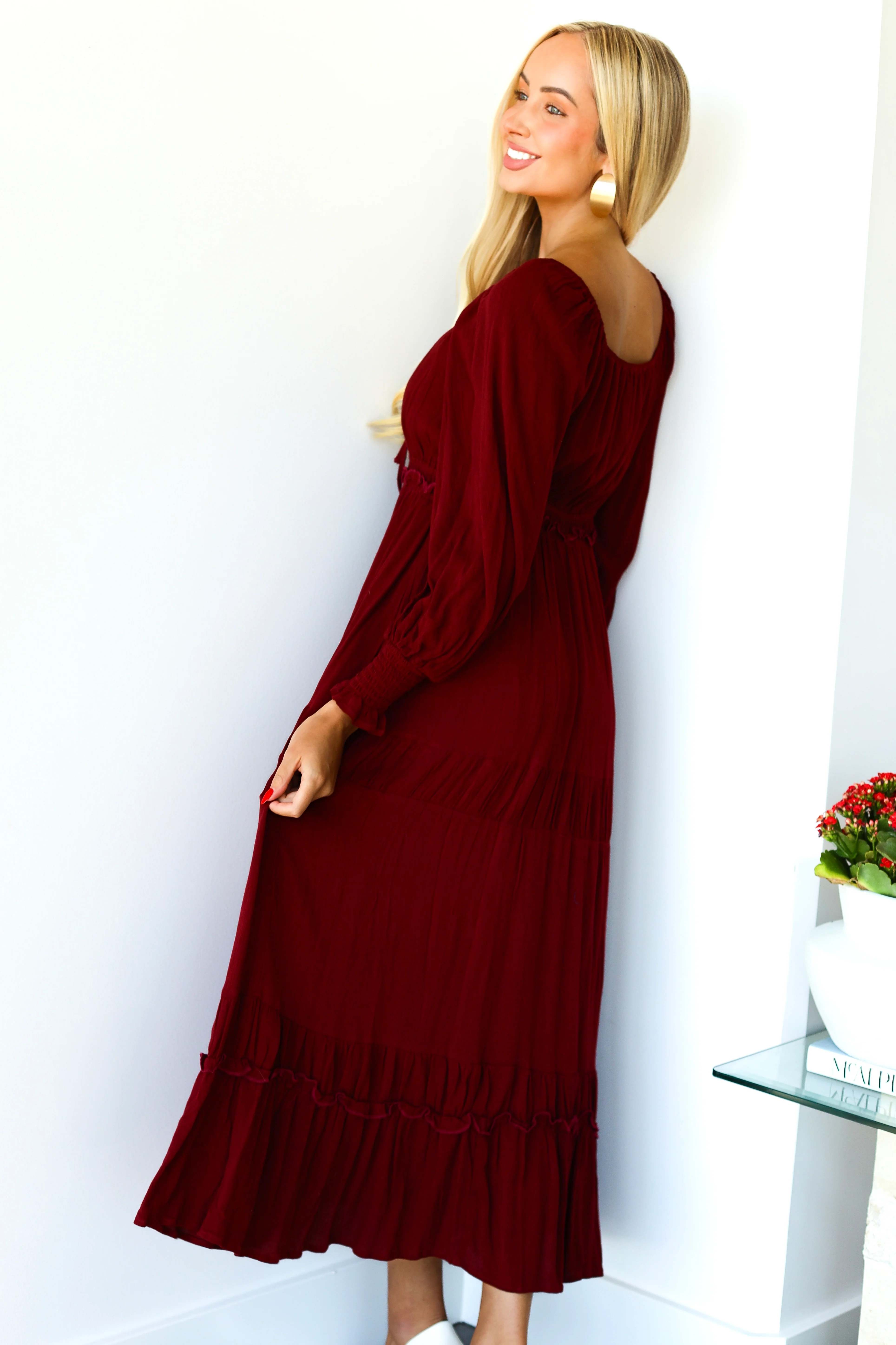 The Amalie Cherry Laquer Dresses - XNAUWBI