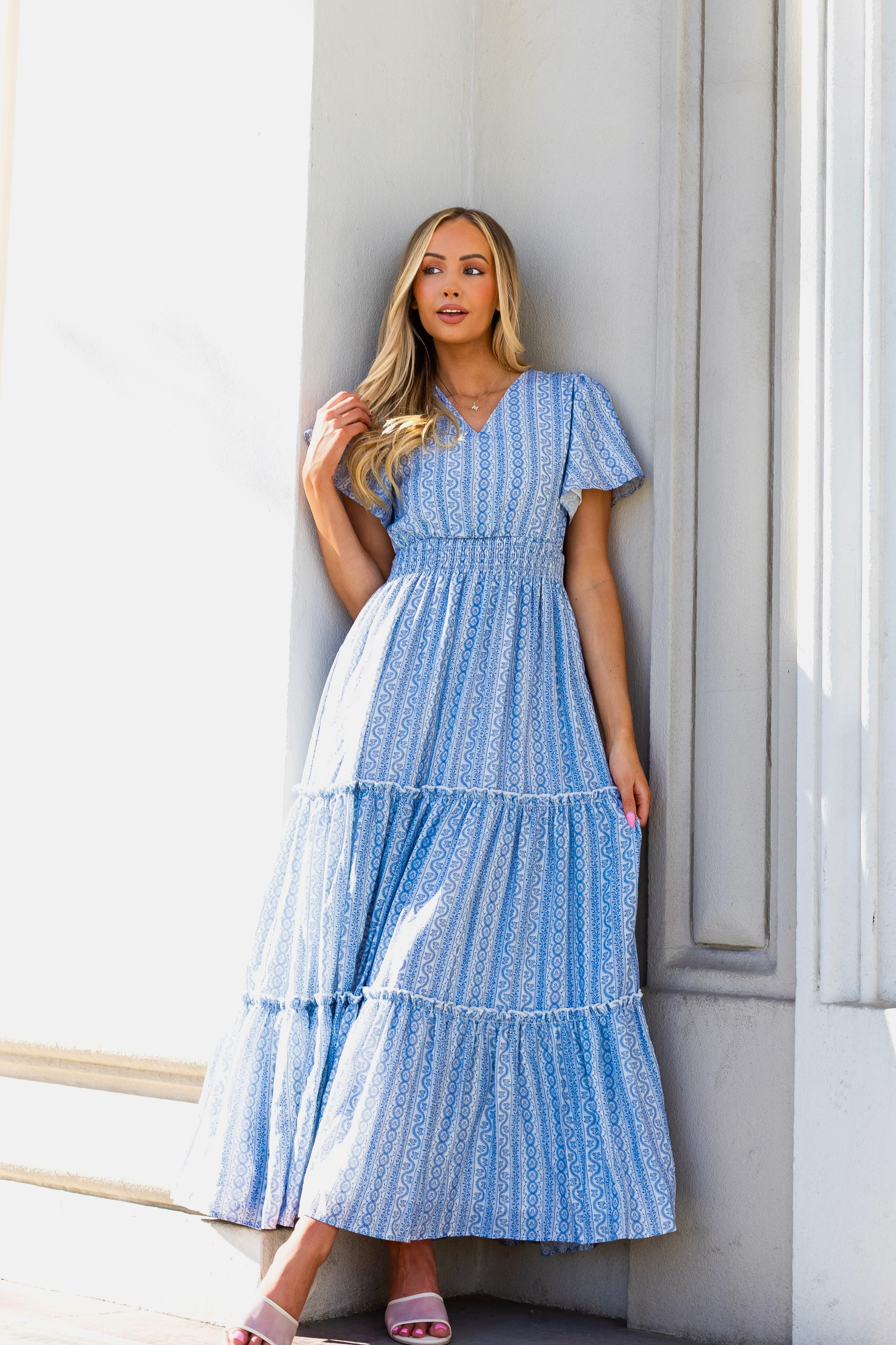 The Eden Porcelain Blue Dresses - XNAUWBI