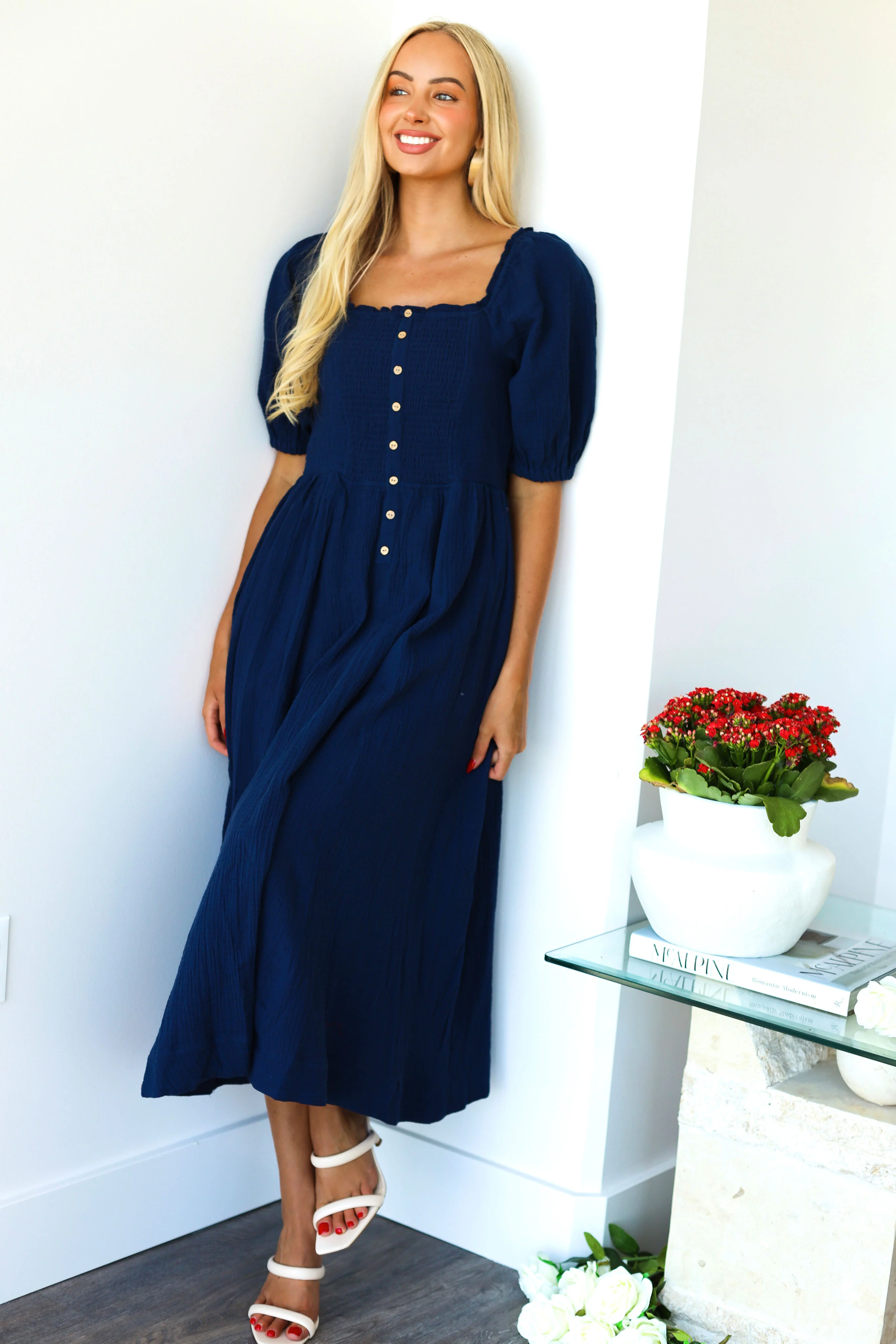 The Lylie Navy Dresses - XNAUWBI