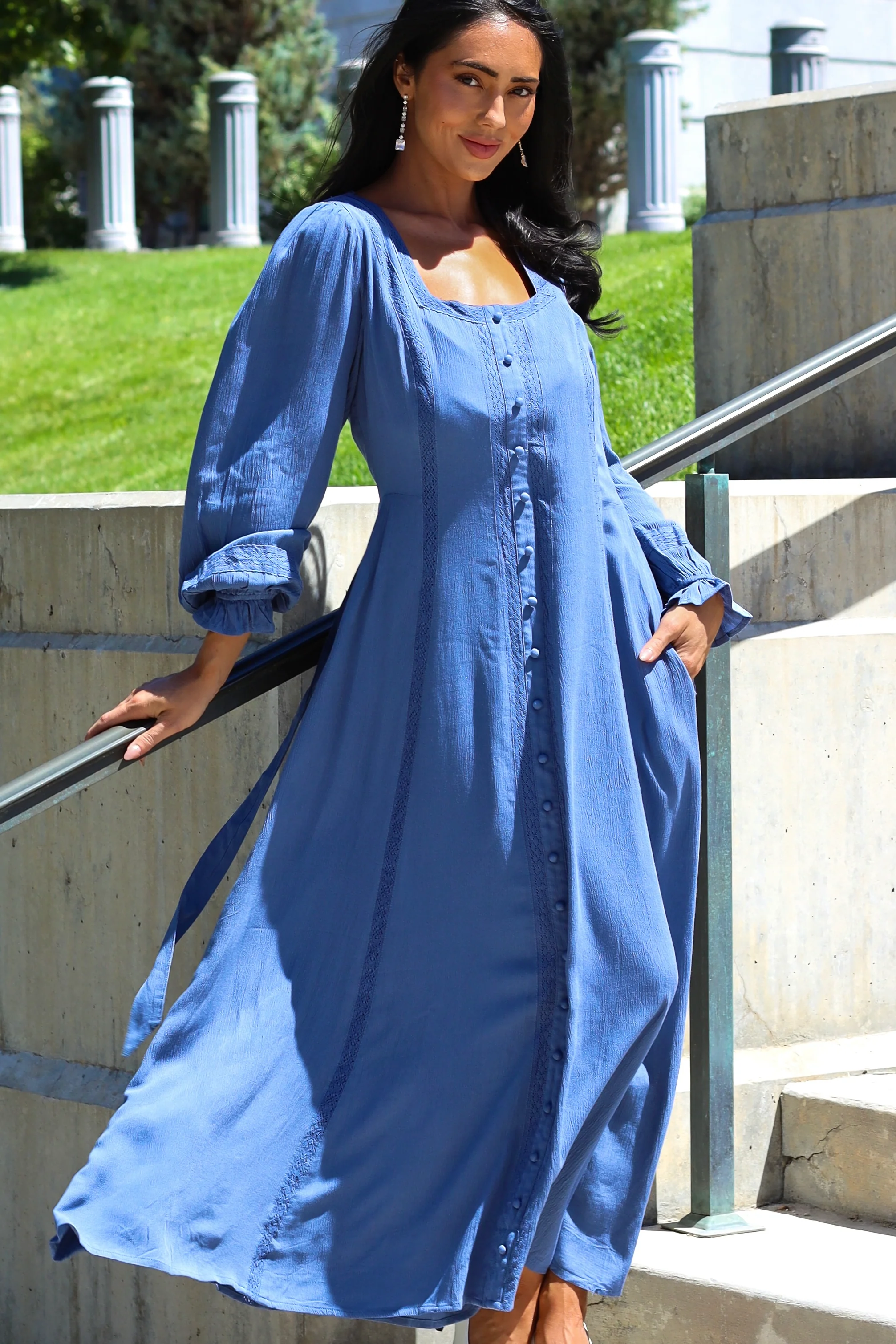 The Brett Elemental Blue Dresses - XNAUWBI