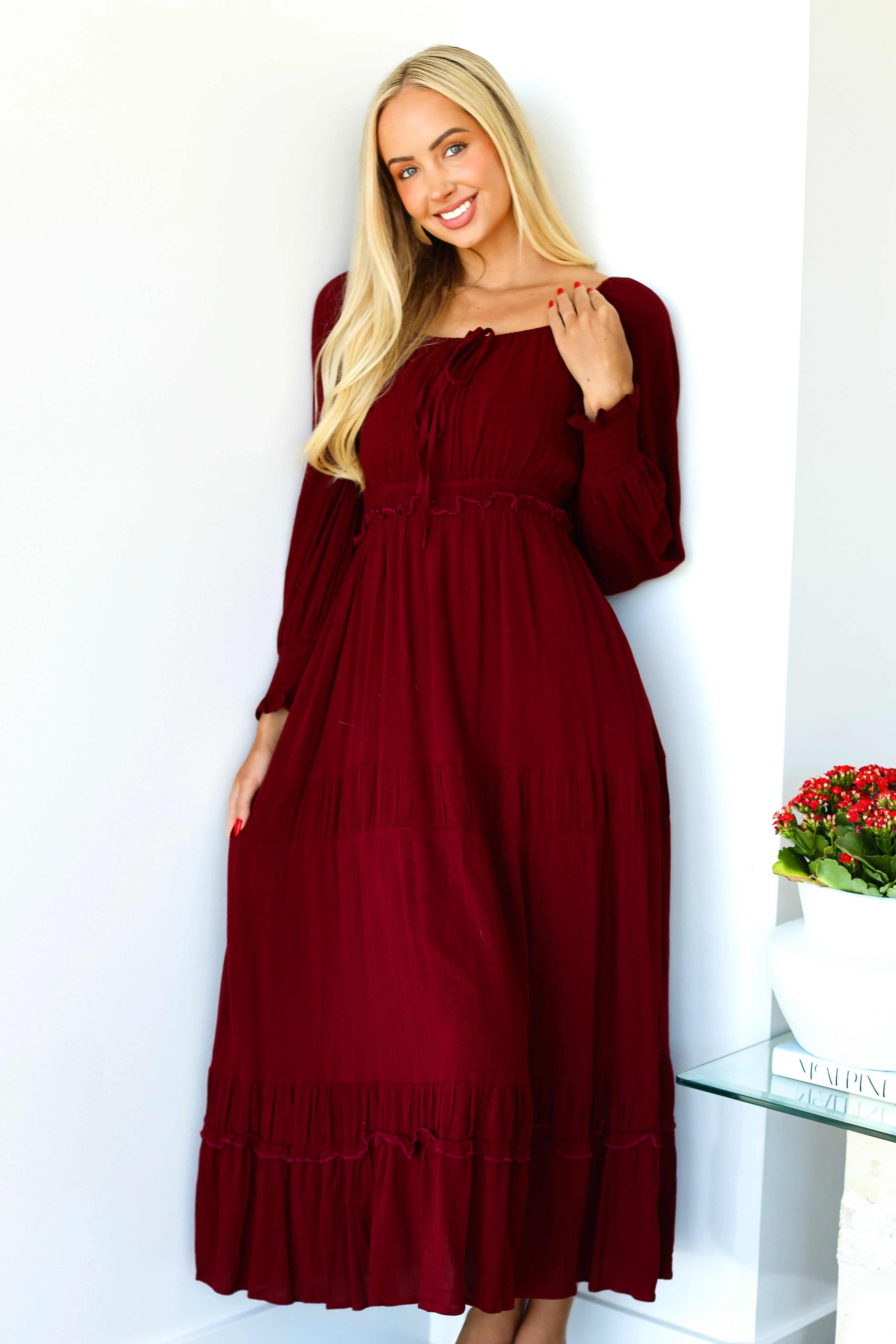 The Amalie Cherry Laquer Dresses - XNAUWBI