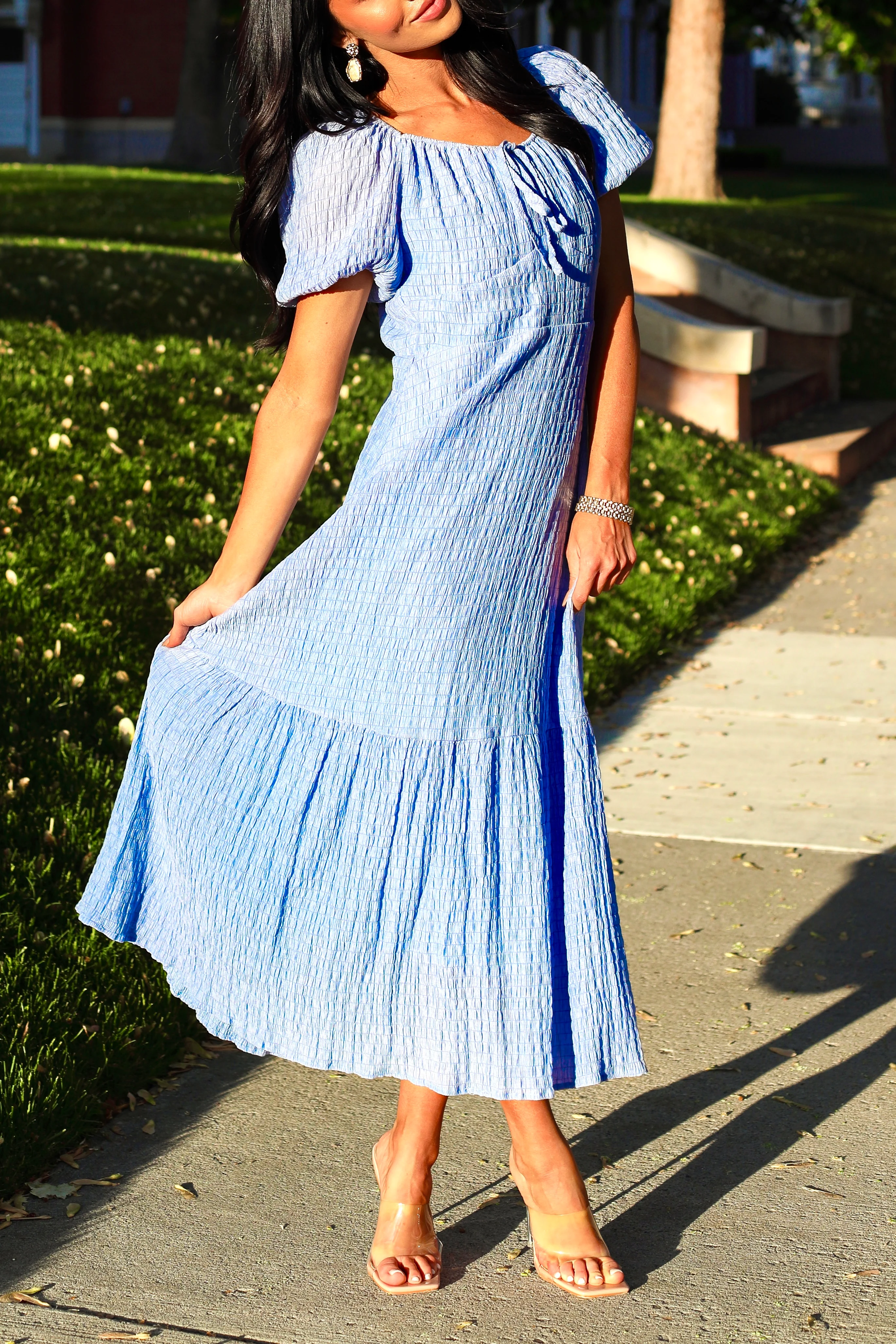 The Marlaine Light Blue Dresses - XNAUWBI