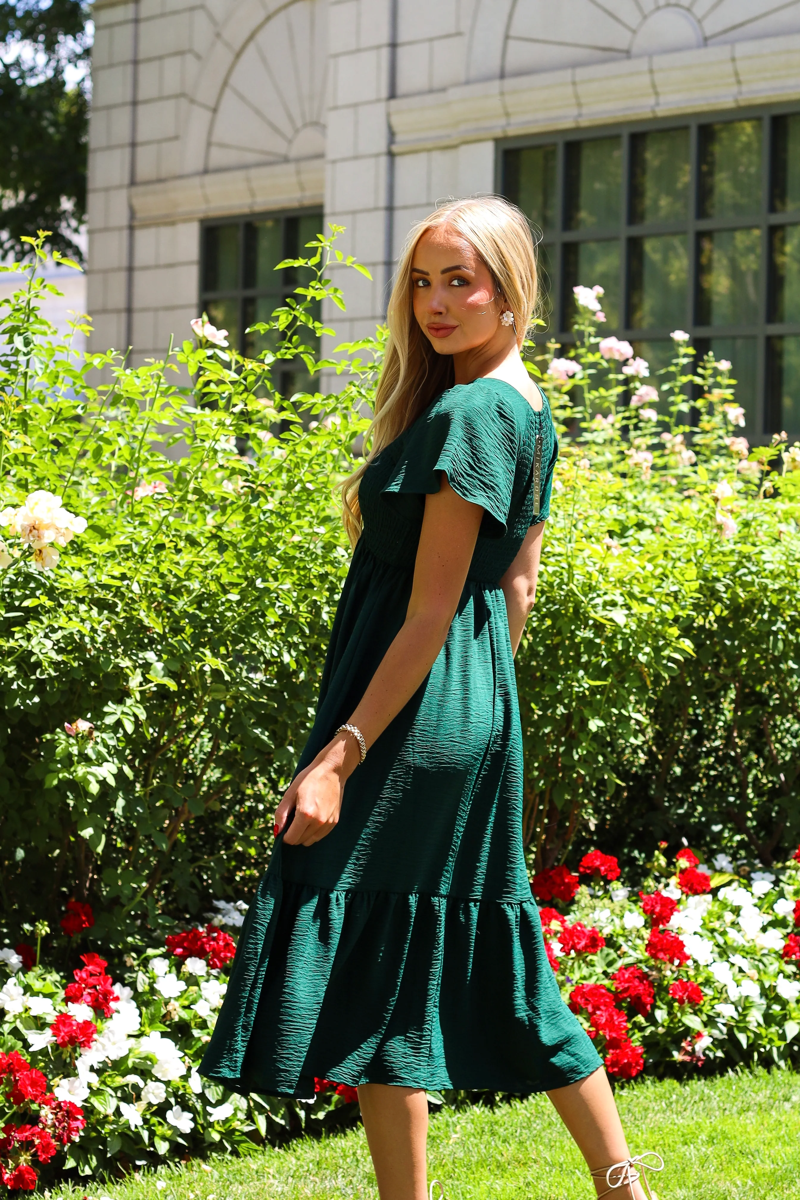 The Kendall Alpine Green Dresses - XNAUWBI