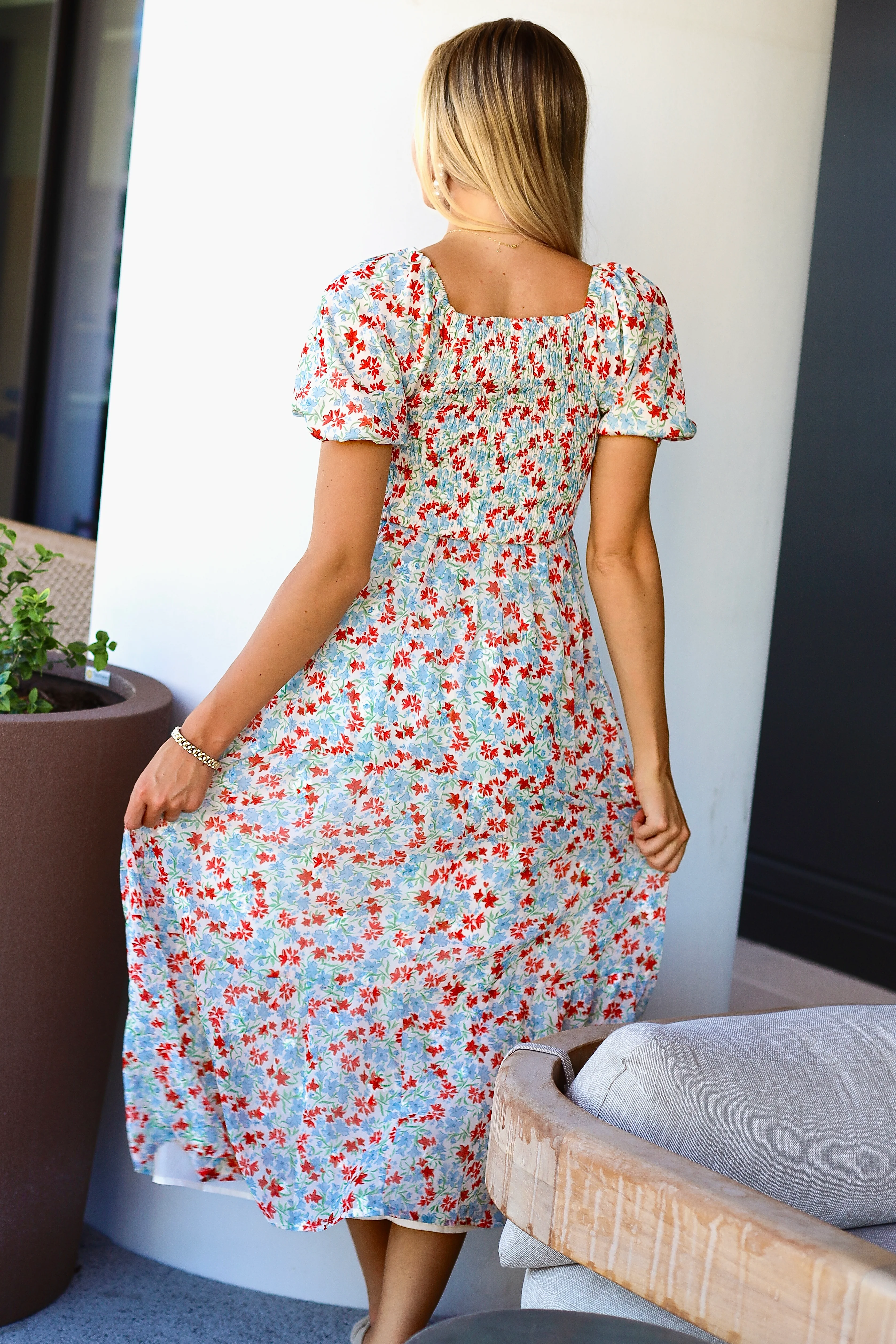 The Indigo Cherry Poppy Dresses - XNAUWBI