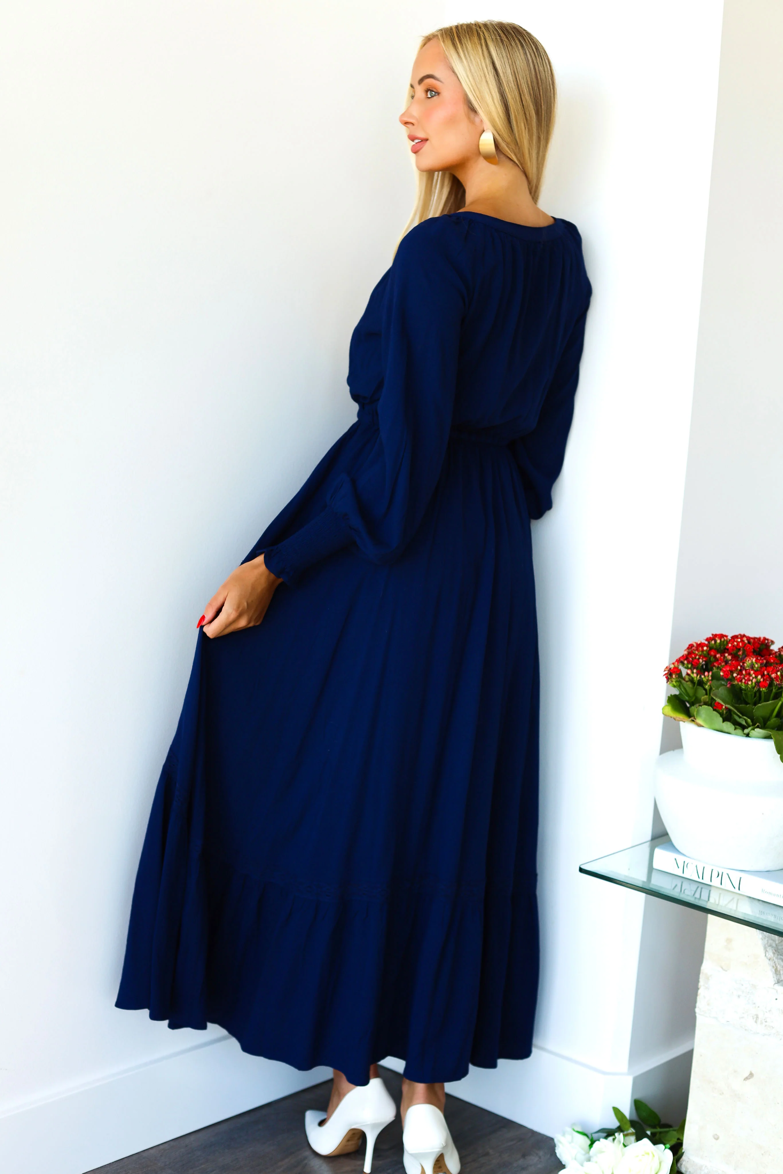 The Mari Navy Dresses - XNAUWBI