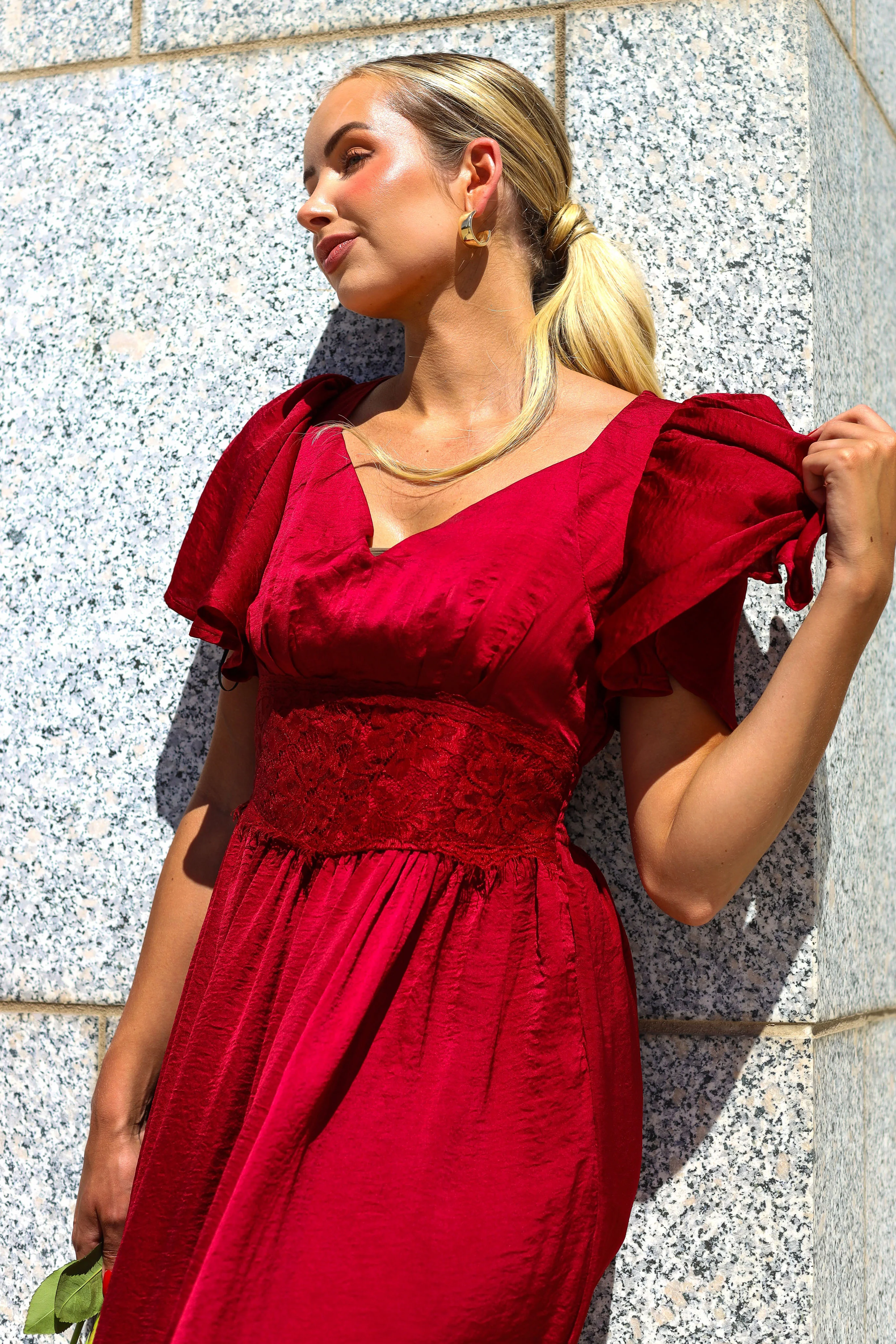 The Kendria Cranberry Dresses - XNAUWBI