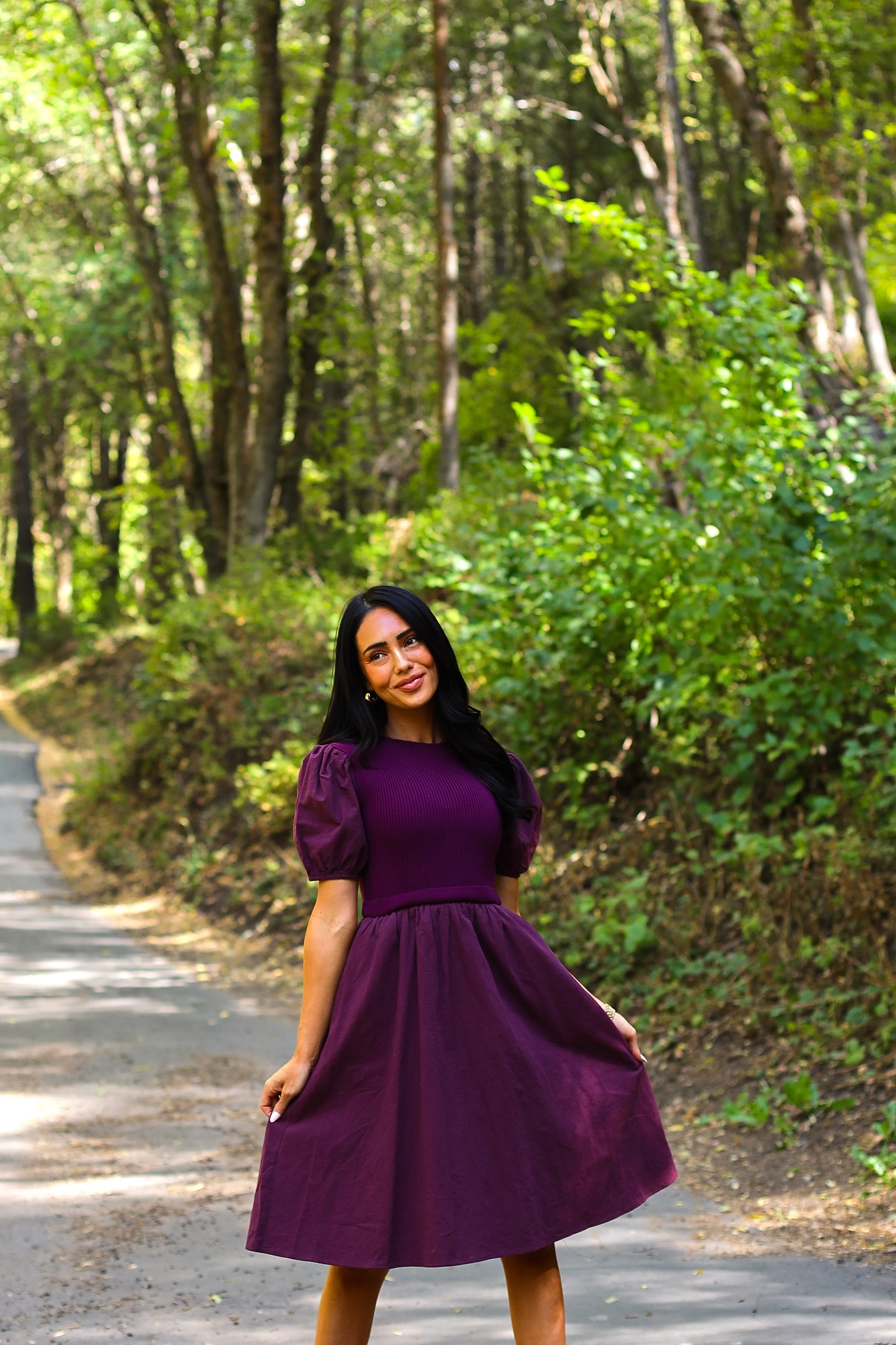 The Rosalie Grape Dresses - XNAUWBI