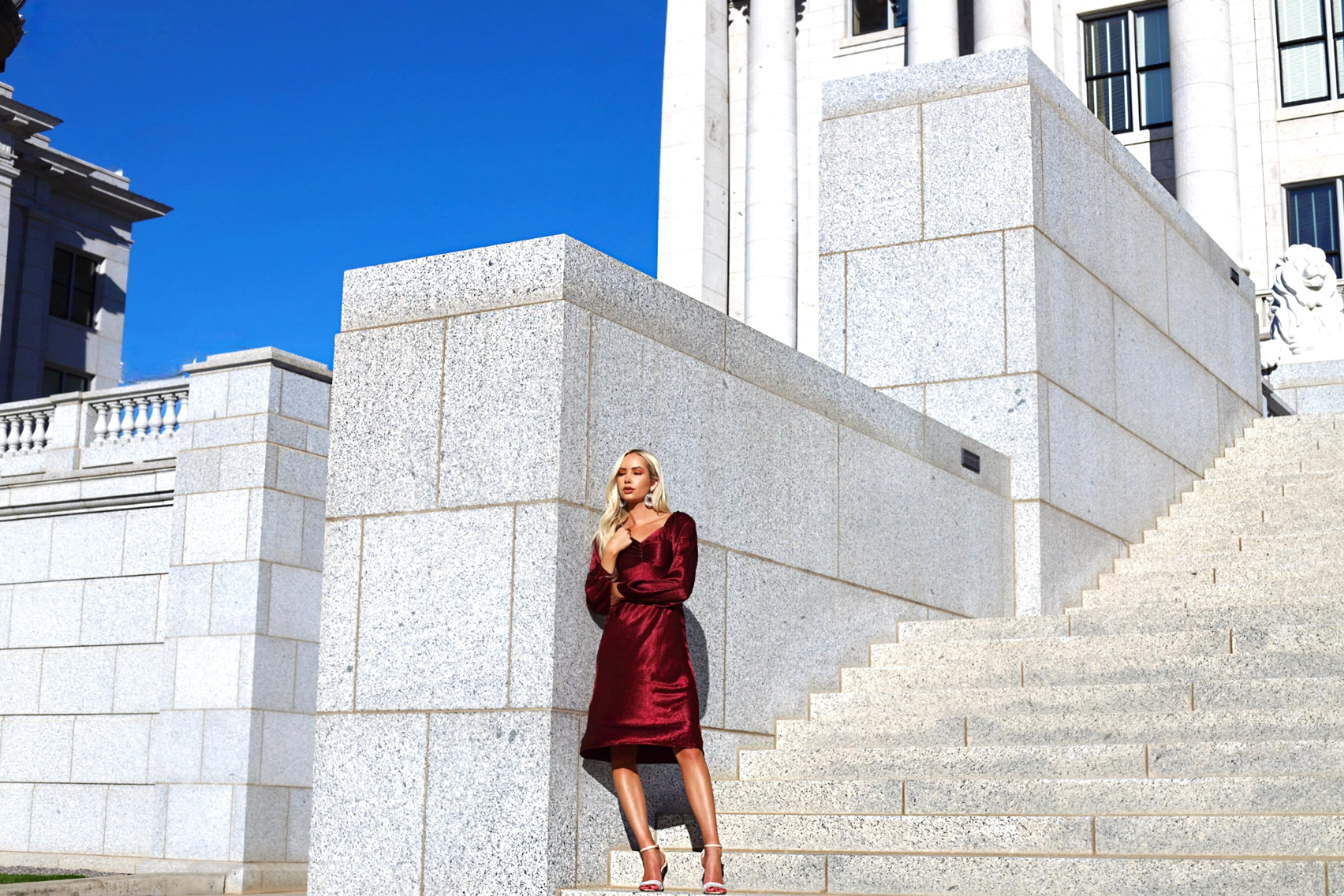 The Nellie Burgundy Dresses - XNAUWBI