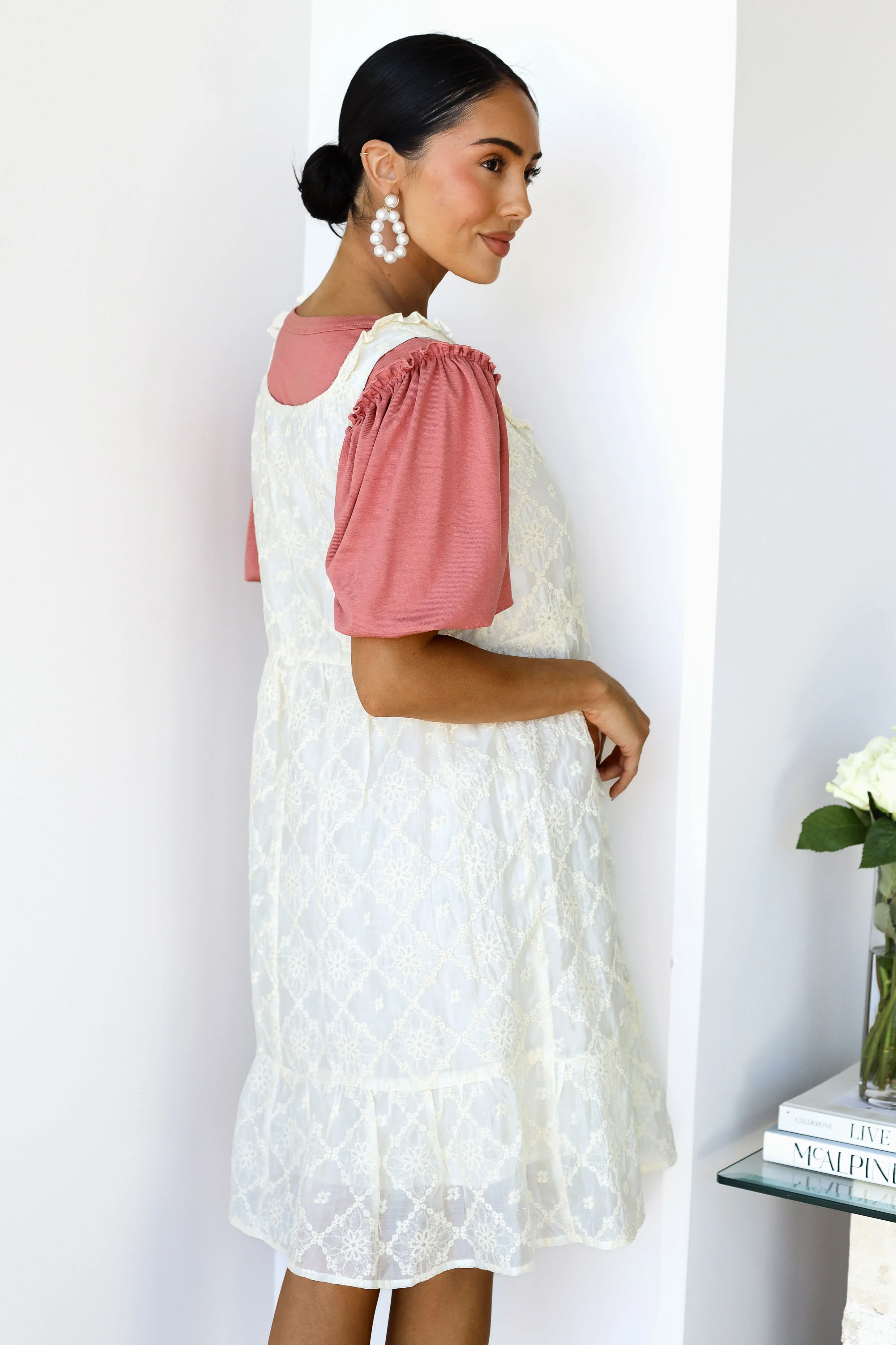 The Maddie Vintage Cream Dresses - XNAUWBI