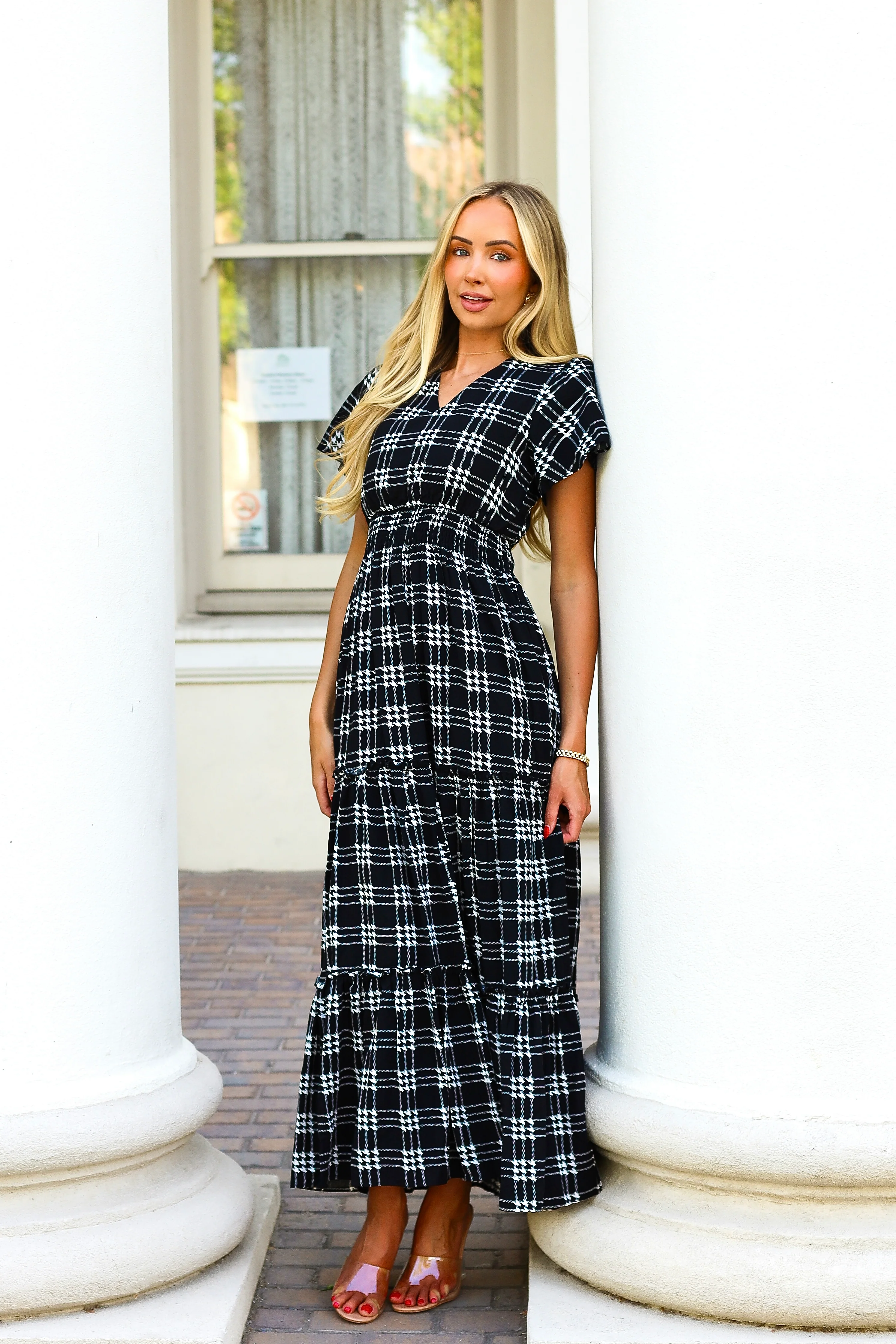 The Eden Shadow Plaid Dresses - XNAUWBI
