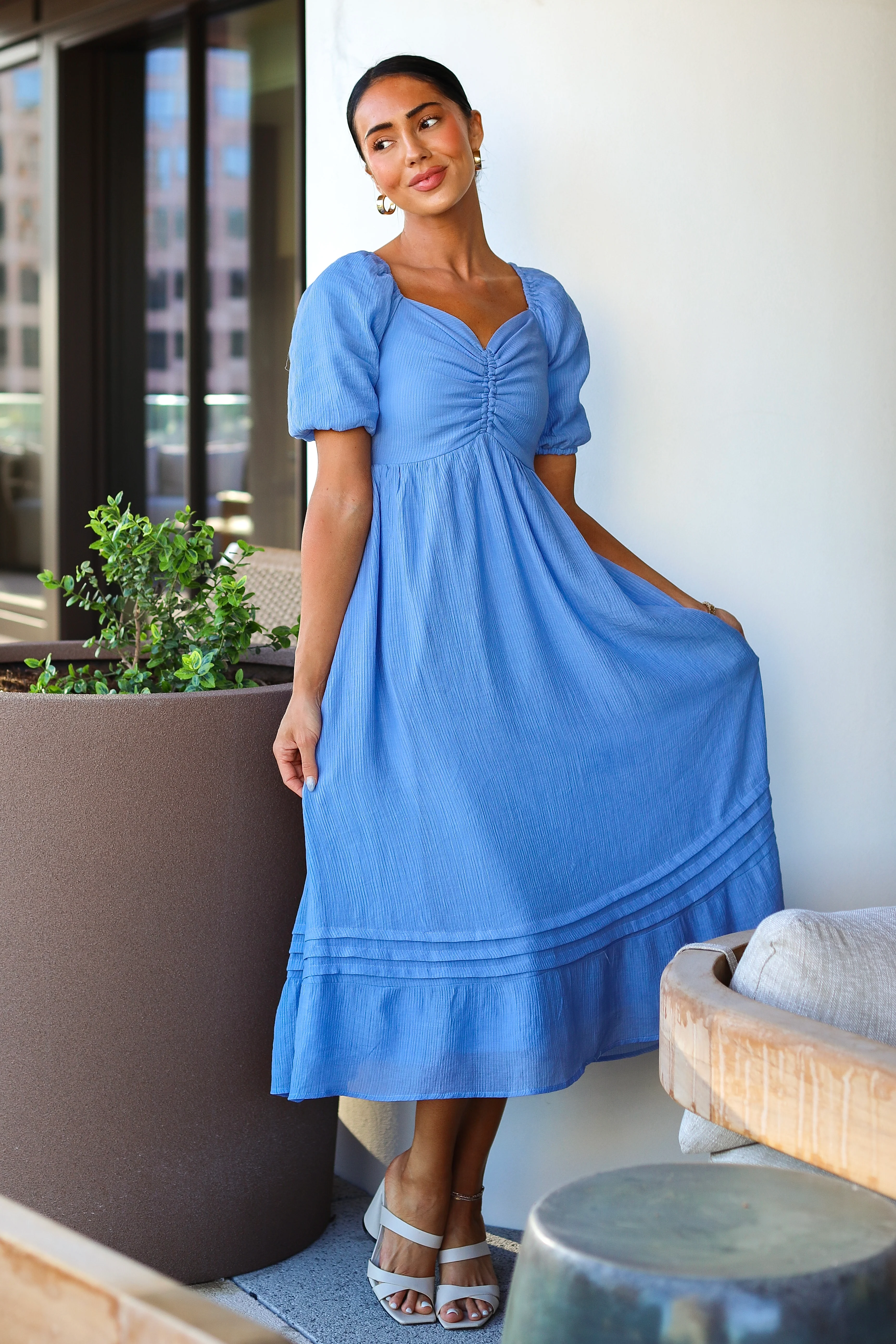 The Bronte Stardew Blue Dresses - XNAUWBI