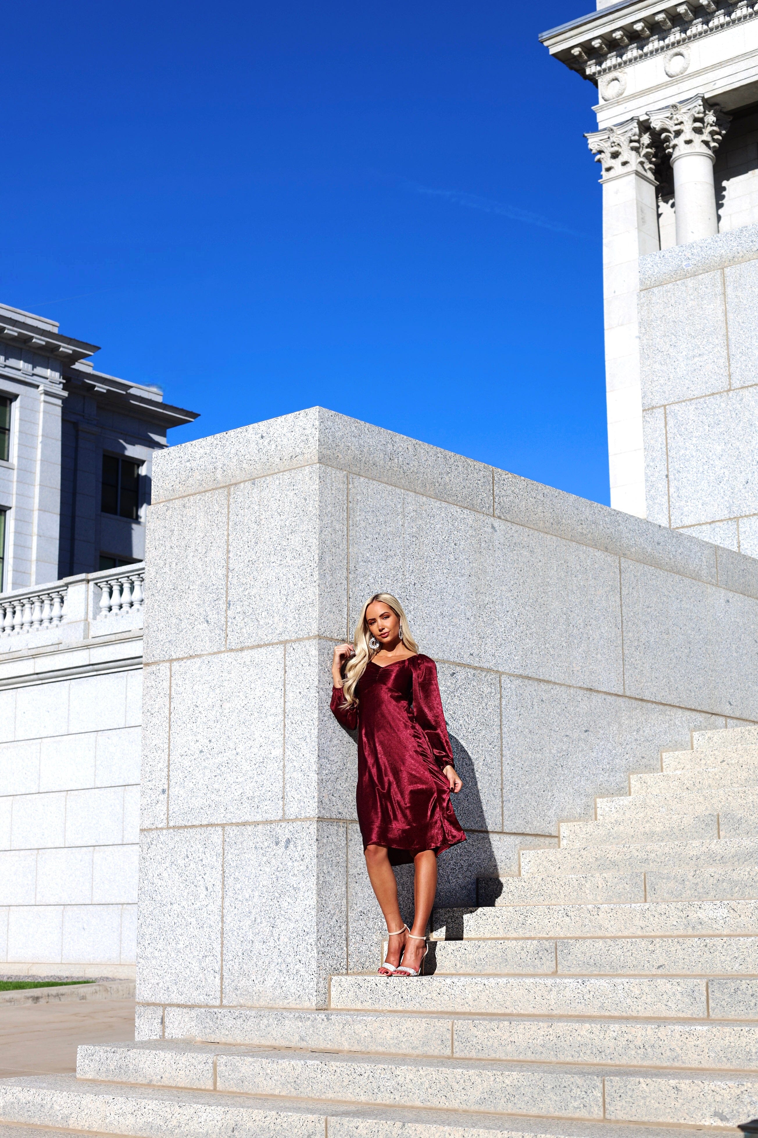 The Nellie Burgundy Dresses - XNAUWBI