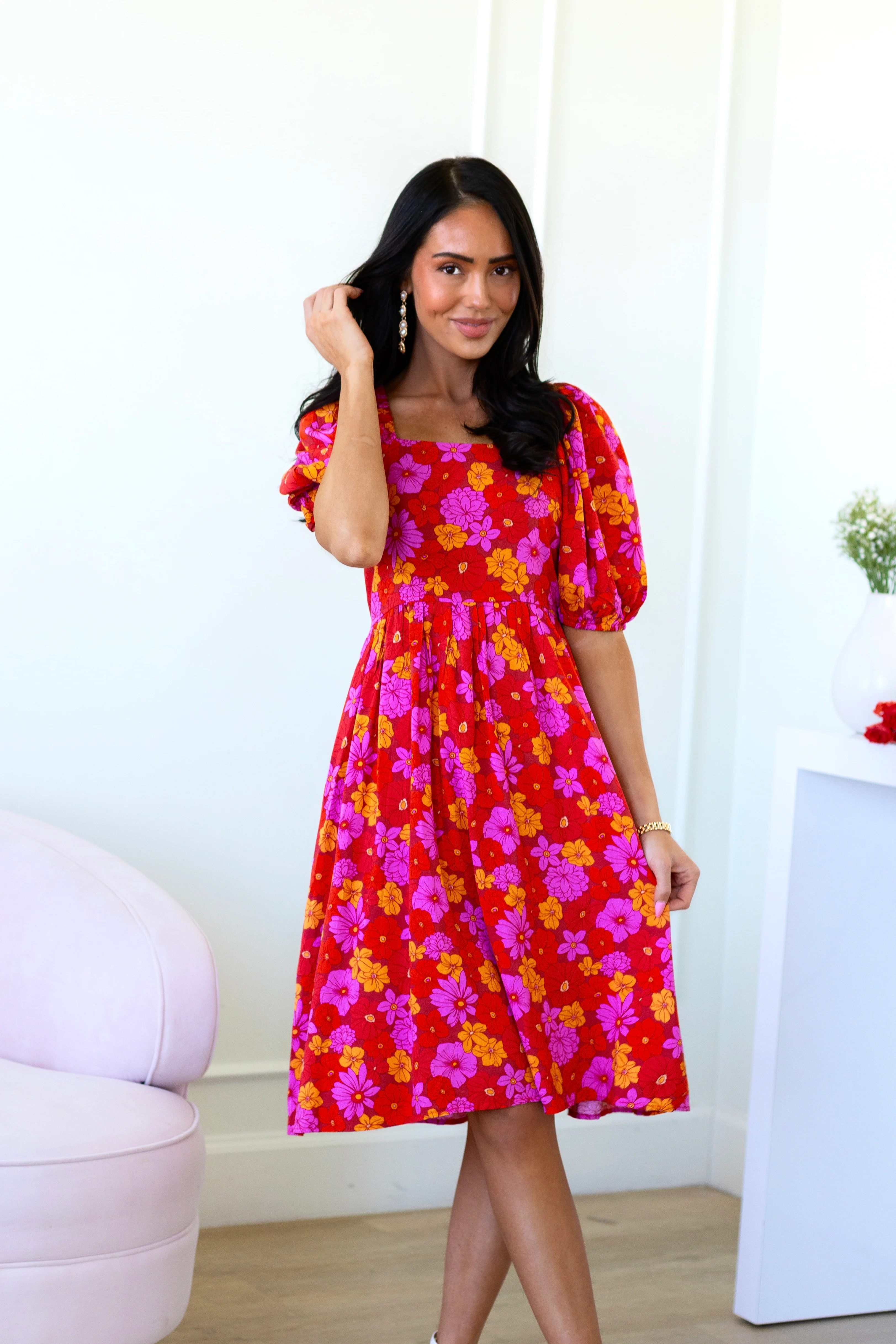 The Jaceline Dusty Red/Lavender/Peach Dresses - XNAUWBI