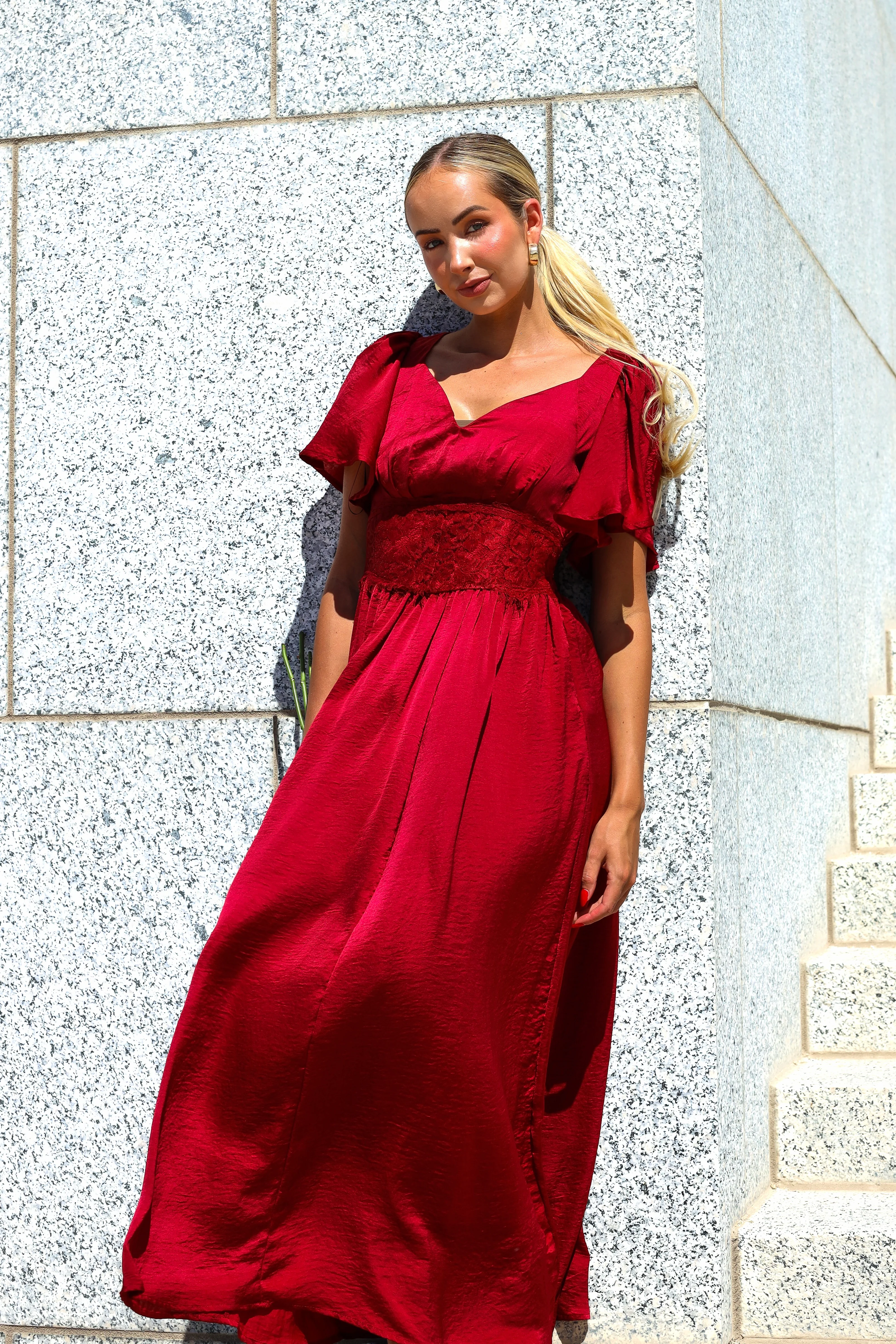 The Kendria Cranberry Dresses - XNAUWBI