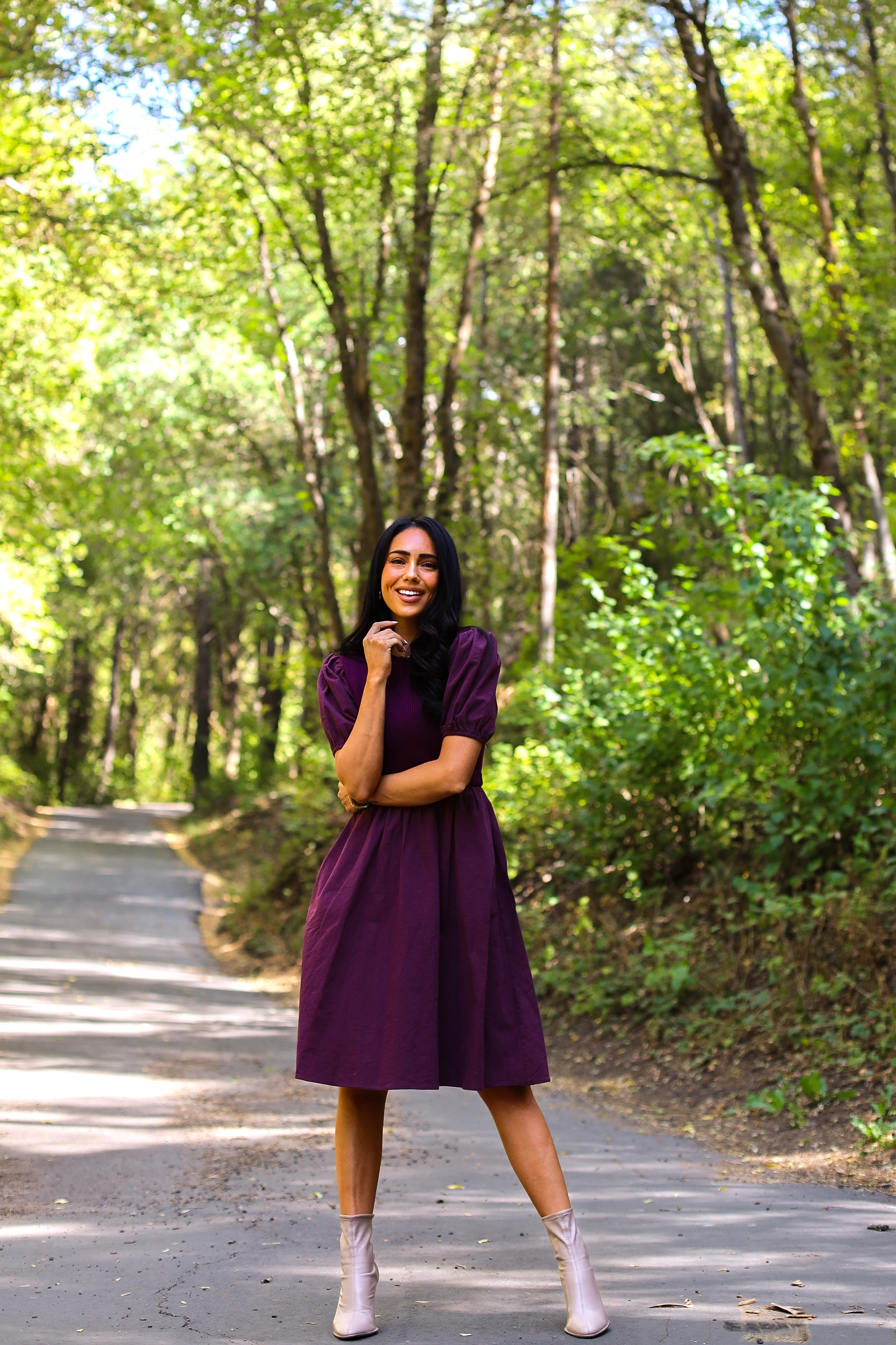 The Rosalie Grape Dresses - XNAUWBI