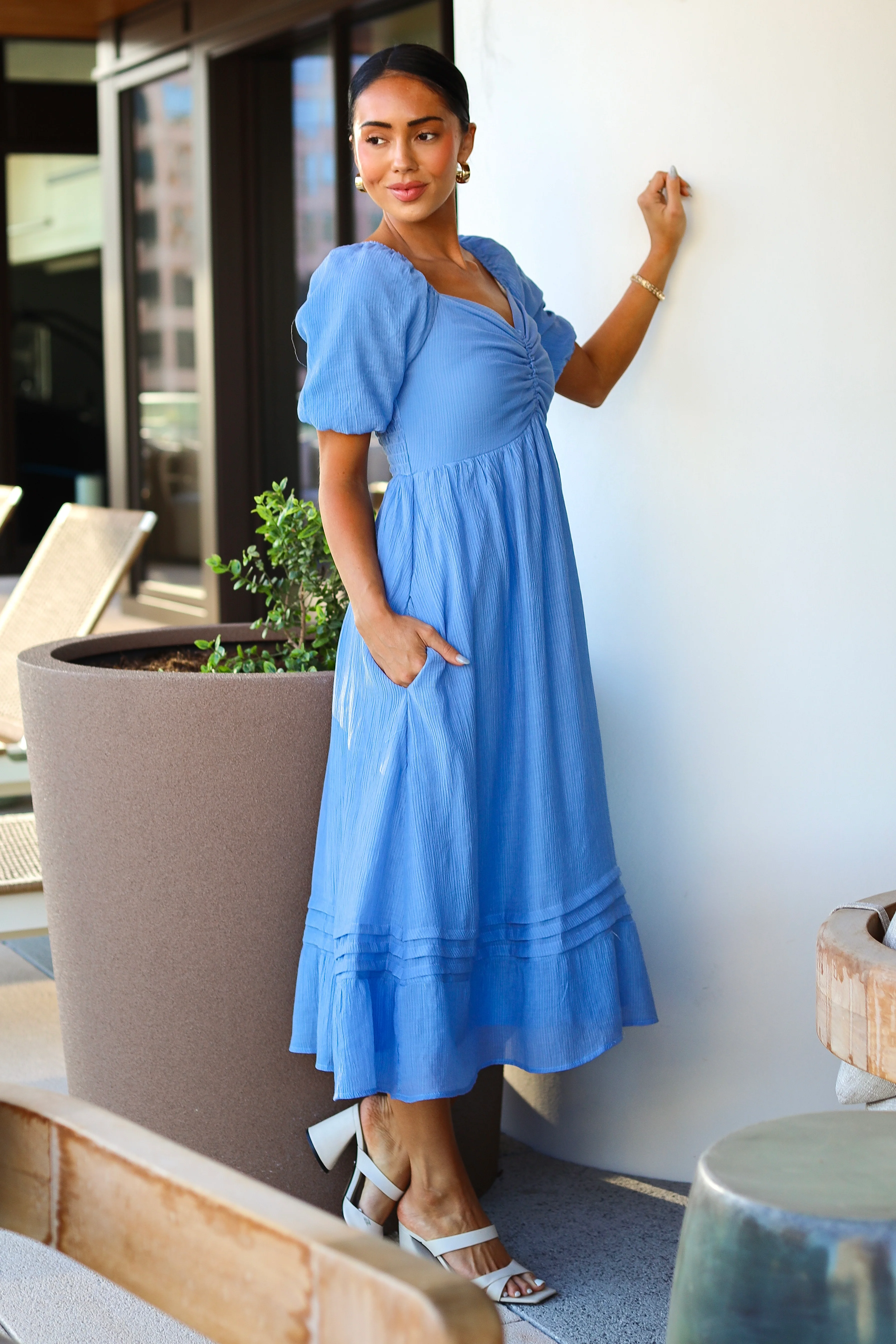 The Bronte Stardew Blue Dresses - XNAUWBI