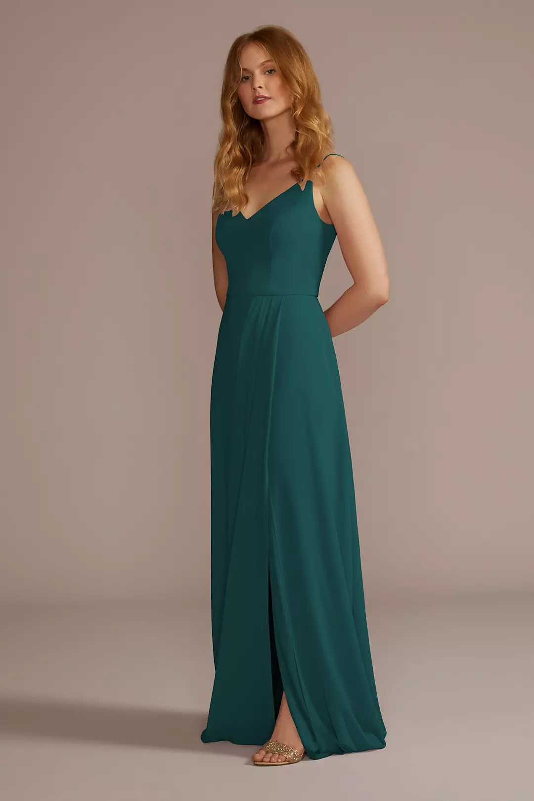 Chiffon Spaghetti Strap Dresses - XNAUWBI