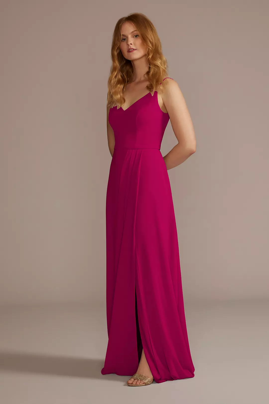 Chiffon Spaghetti Strap Dresses - XNAUWBI